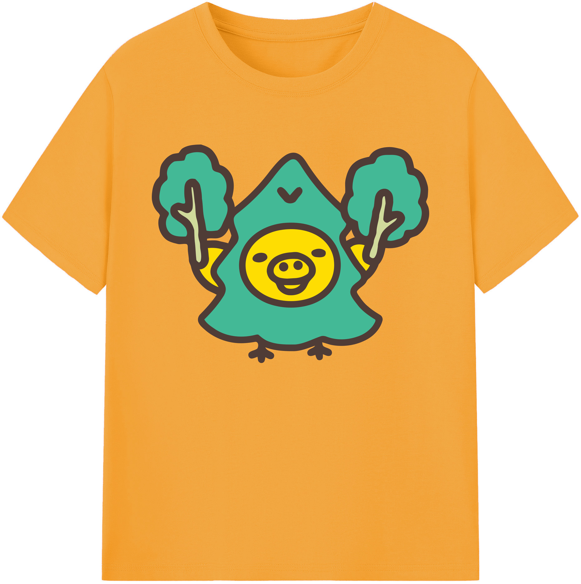 （画像用） リラックマ リラックマ キイロイトリ Rilakkuma Korilakkuma Kiiroitori 綿100％ メンズ半袖Tシャツ｜肌触りやわらか＆通気性