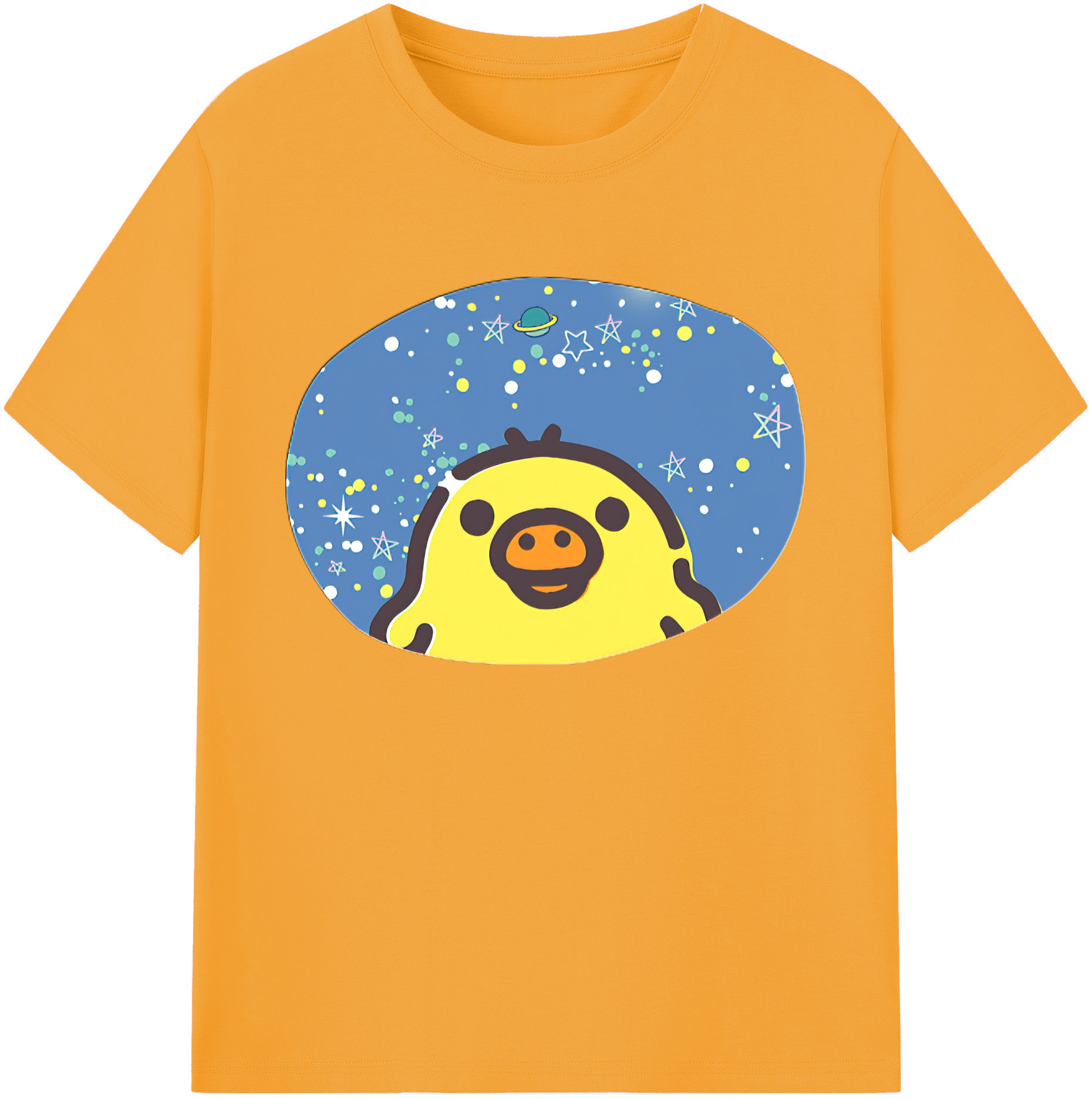 （画像用） リラックマ リラックマ キイロイトリ Rilakkuma Korilakkuma Kiiroitori 綿100％ メンズ半袖Tシャツ｜肌触りやわらか＆通気性