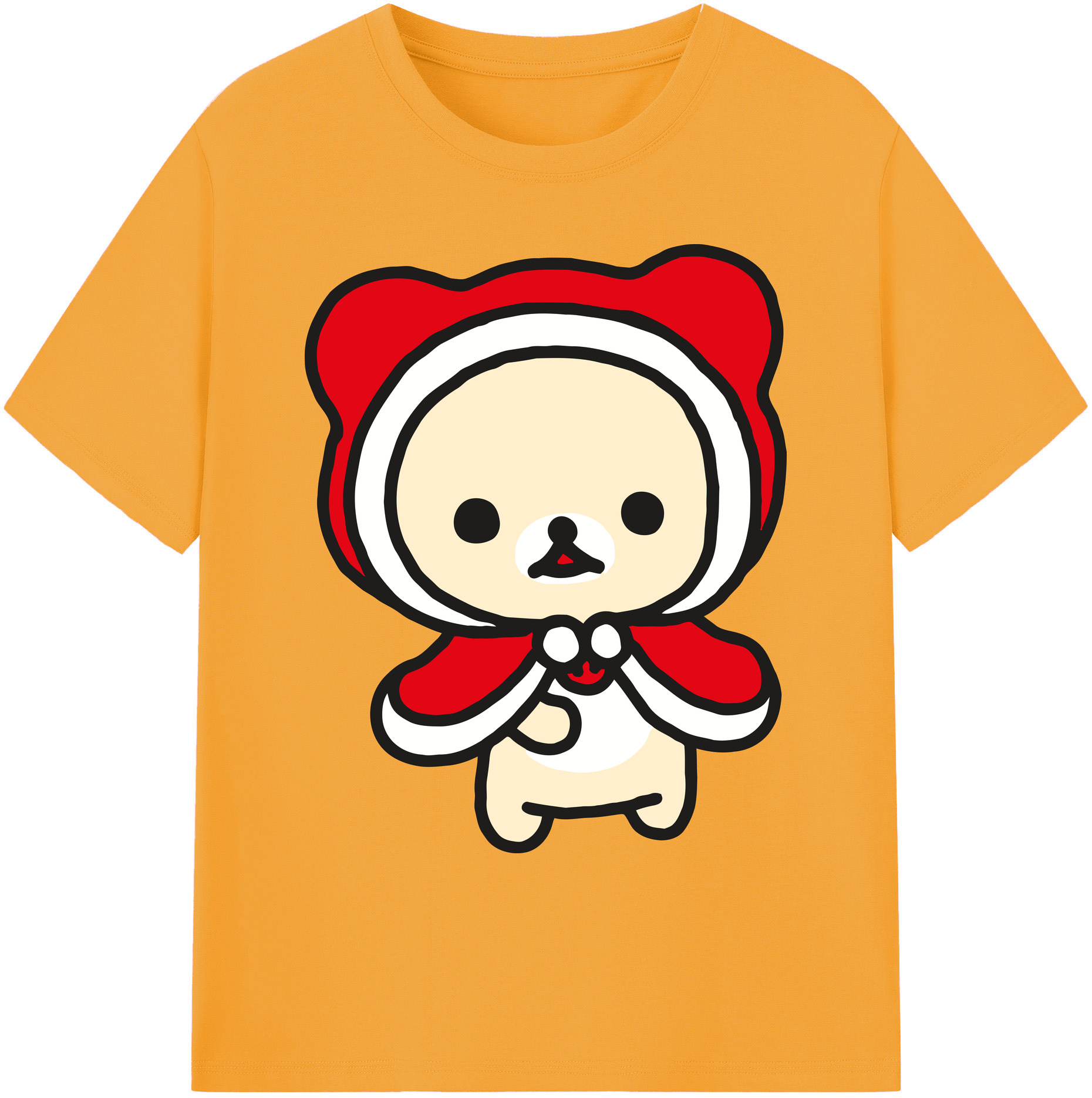 （画像用） リラックマ リラックマ キイロイトリ Rilakkuma Korilakkuma Kiiroitori 綿100％ メンズ半袖Tシャツ｜肌触りやわらか＆通気性
