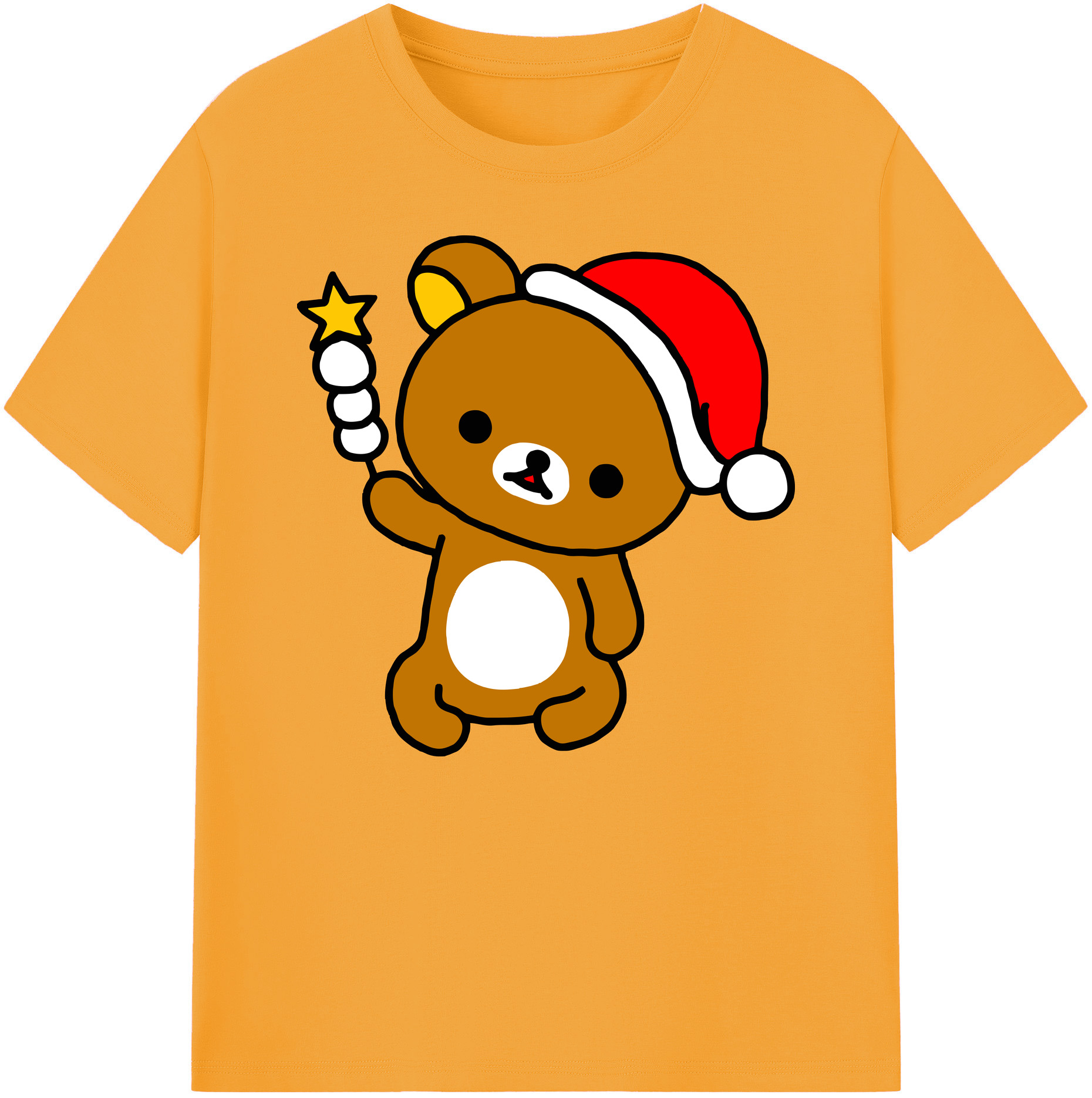 （画像用） リラックマ リラックマ キイロイトリ Rilakkuma Korilakkuma Kiiroitori 綿100％ メンズ半袖Tシャツ｜肌触りやわらか＆通気性
