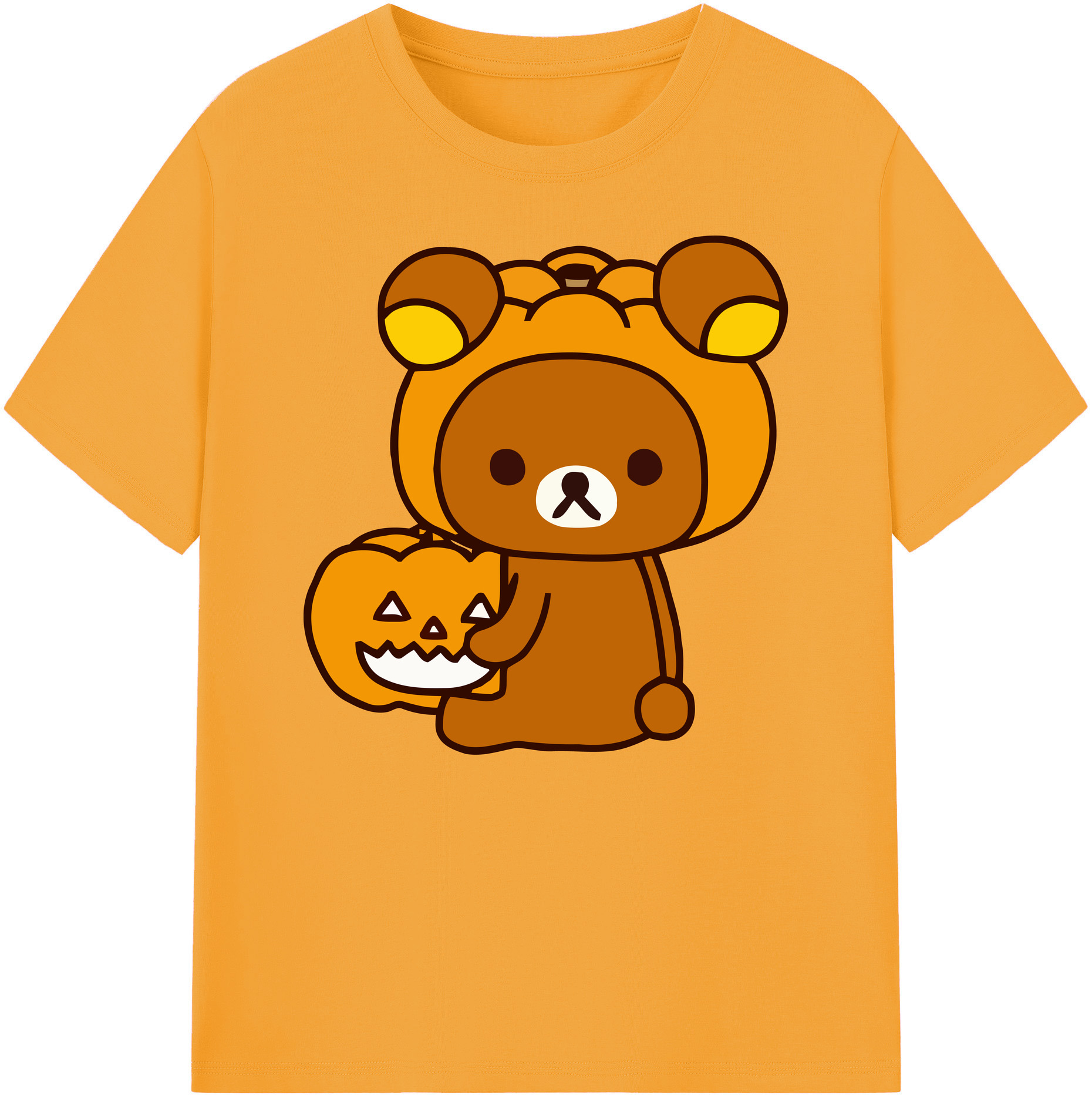 （画像用） リラックマ リラックマ キイロイトリ Rilakkuma Korilakkuma Kiiroitori 綿100％ メンズ半袖Tシャツ｜肌触りやわらか＆通気性