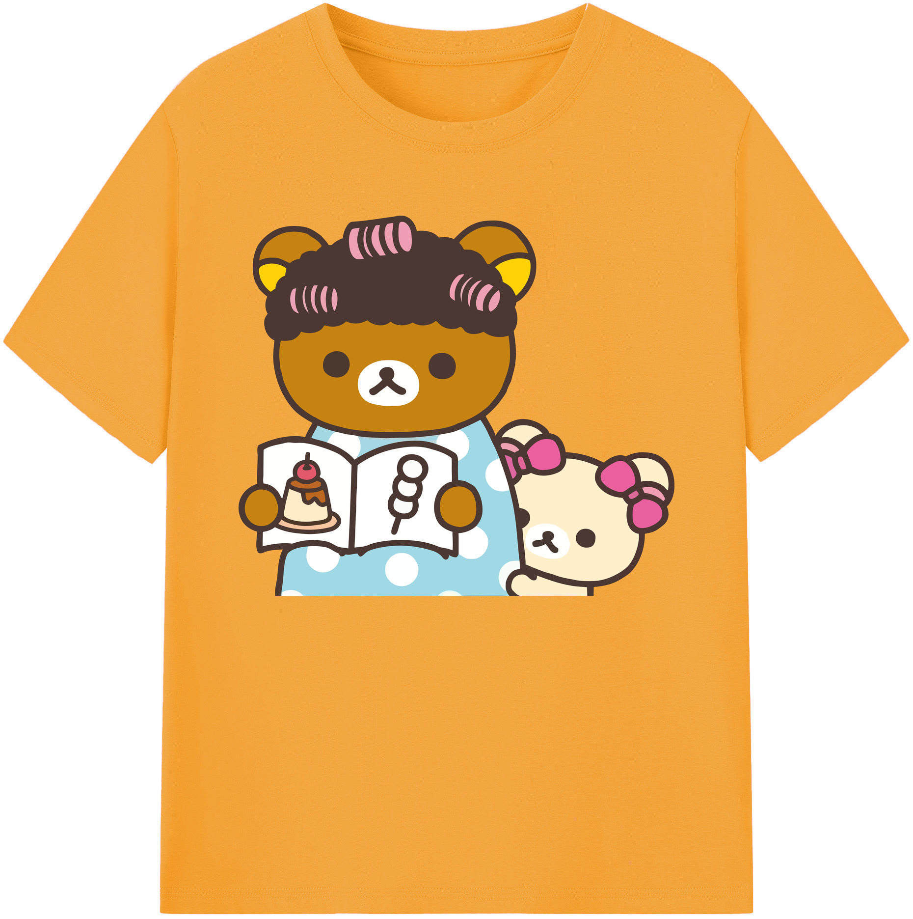 （画像用） リラックマ リラックマ キイロイトリ Rilakkuma Korilakkuma Kiiroitori 綿100％ メンズ半袖Tシャツ｜肌触りやわらか＆通気性