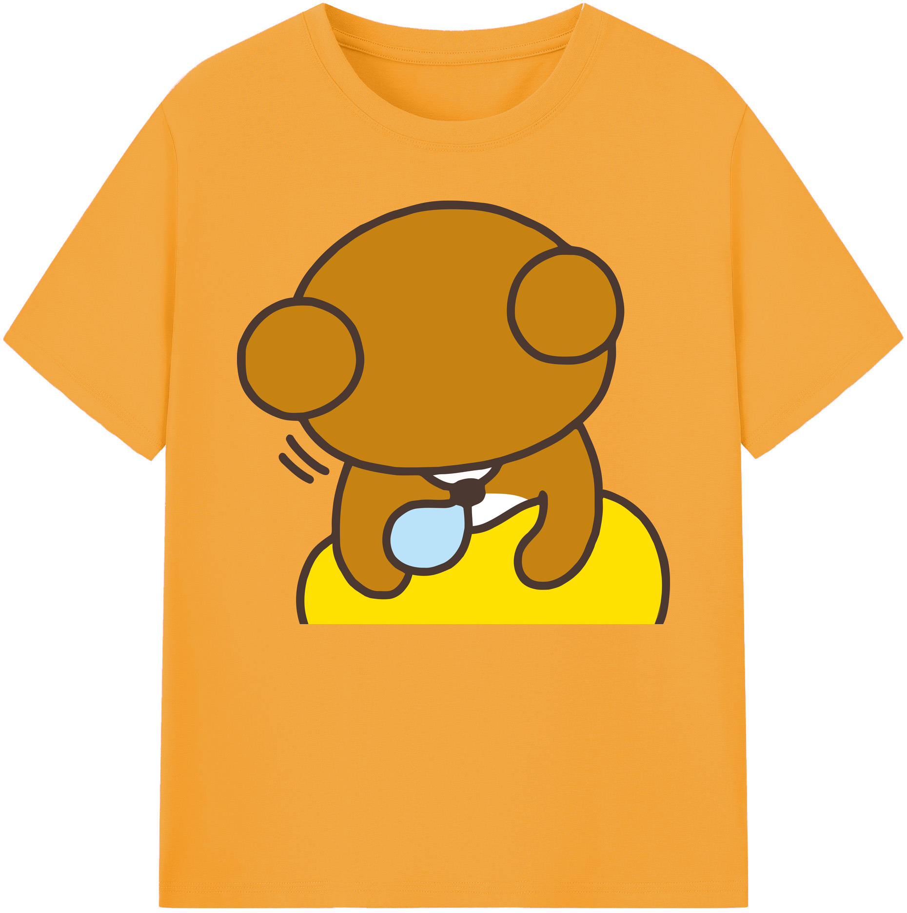 （画像用） リラックマ リラックマ キイロイトリ Rilakkuma Korilakkuma Kiiroitori 綿100％ メンズ半袖Tシャツ｜肌触りやわらか＆通気性