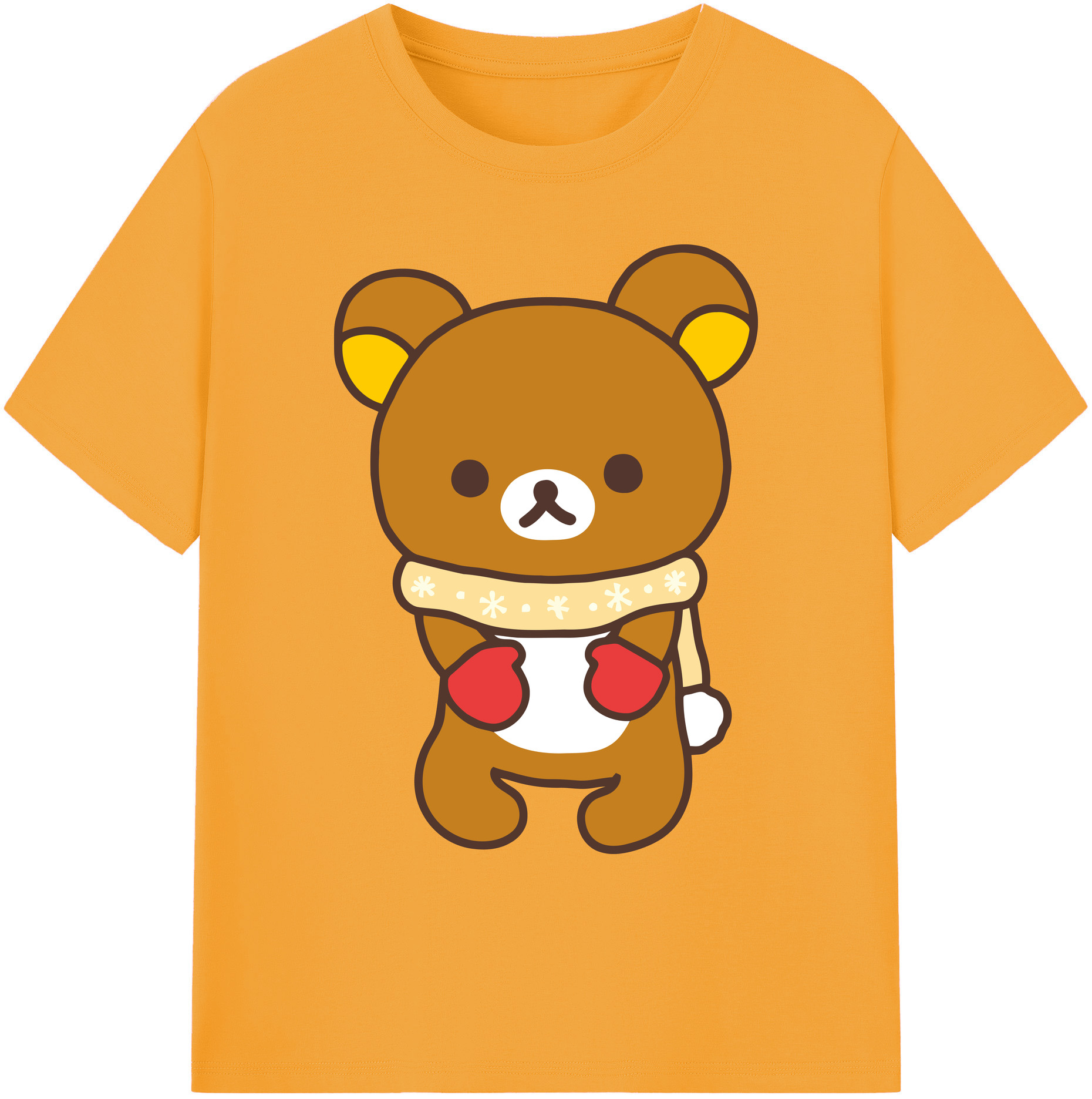 （画像用） リラックマ リラックマ キイロイトリ Rilakkuma Korilakkuma Kiiroitori 綿100％ メンズ半袖Tシャツ｜肌触りやわらか＆通気性
