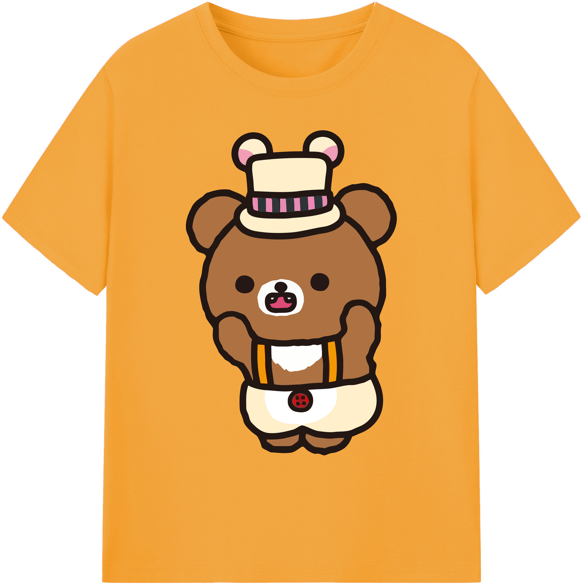 （画像用） リラックマ リラックマ キイロイトリ Rilakkuma Korilakkuma Kiiroitori 綿100％ メンズ半袖Tシャツ｜肌触りやわらか＆通気性
