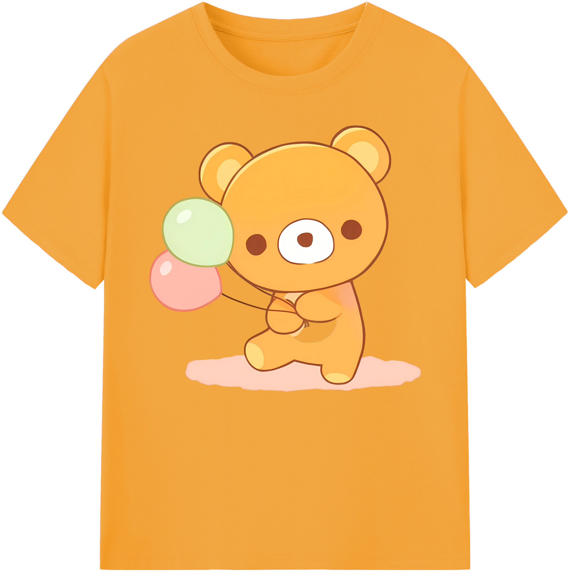 （画像用） リラックマ リラックマ キイロイトリ Rilakkuma Korilakkuma Kiiroitori 綿100％ メンズ半袖Tシャツ｜肌触りやわらか＆通気性