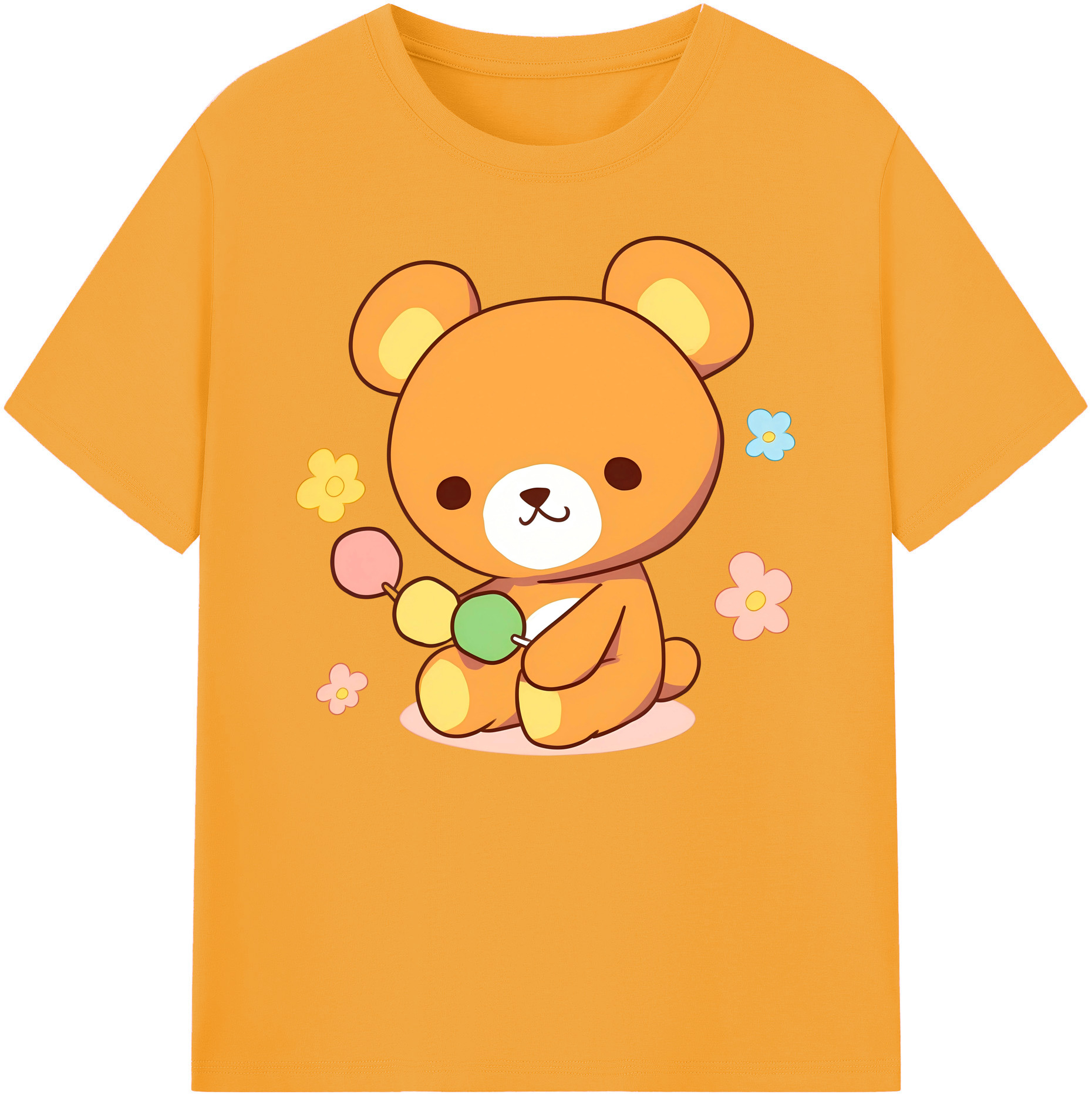 （画像用） リラックマ リラックマ キイロイトリ Rilakkuma Korilakkuma Kiiroitori 綿100％ メンズ半袖Tシャツ｜肌触りやわらか＆通気性