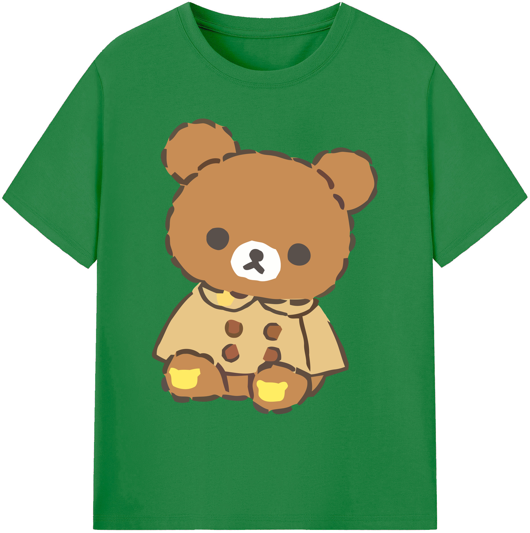 （画像用） リラックマ リラックマ キイロイトリ Rilakkuma Korilakkuma Kiiroitori 綿100％ メンズ半袖Tシャツ｜肌触りやわらか＆通気性