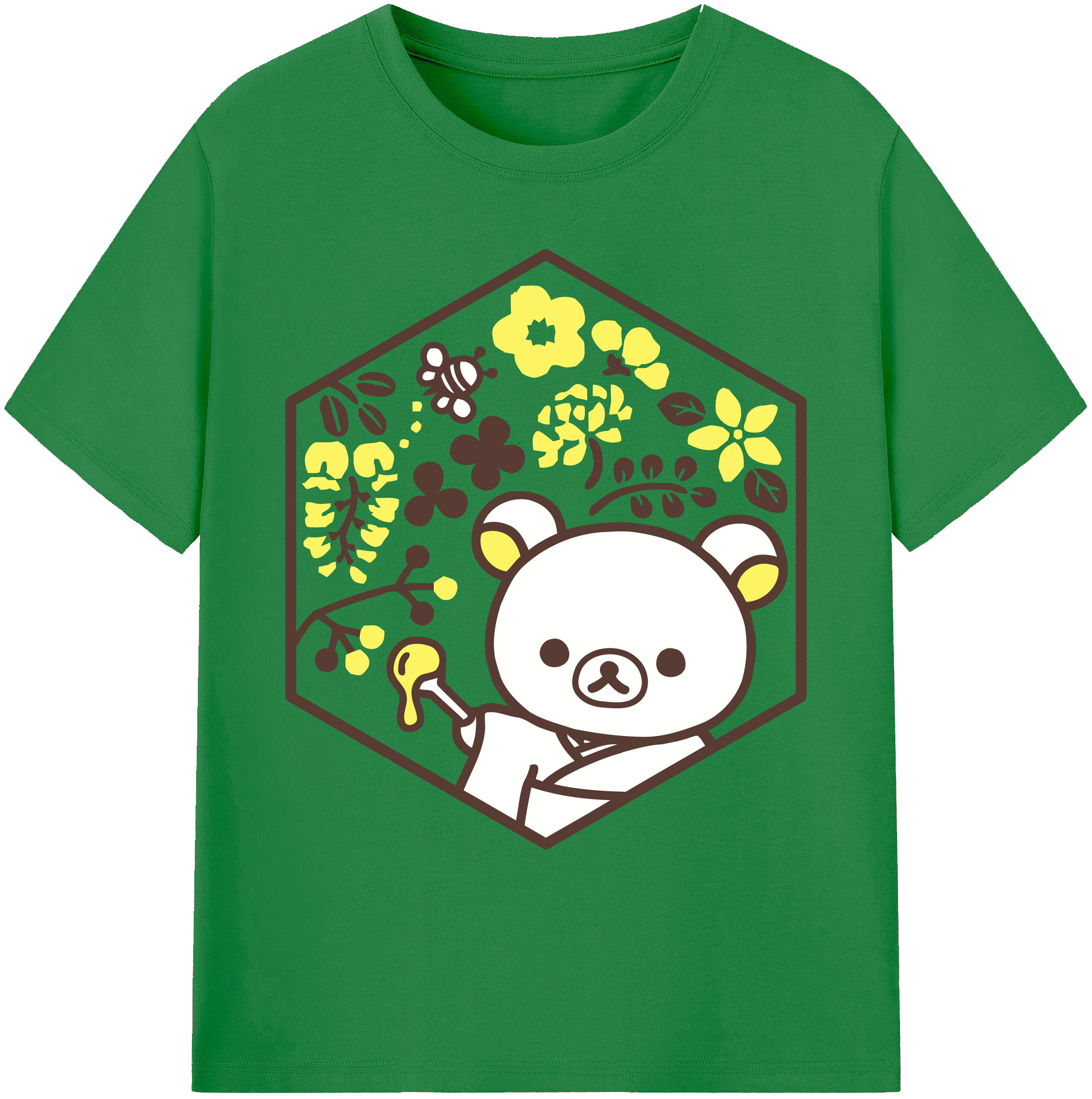 （画像用） リラックマ リラックマ キイロイトリ Rilakkuma Korilakkuma Kiiroitori 綿100％ メンズ半袖Tシャツ｜肌触りやわらか＆通気性