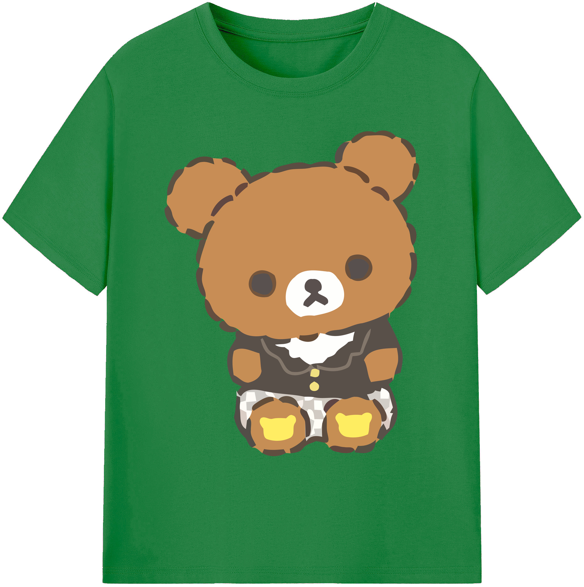 （画像用） リラックマ リラックマ キイロイトリ Rilakkuma Korilakkuma Kiiroitori 綿100％ メンズ半袖Tシャツ｜肌触りやわらか＆通気性
