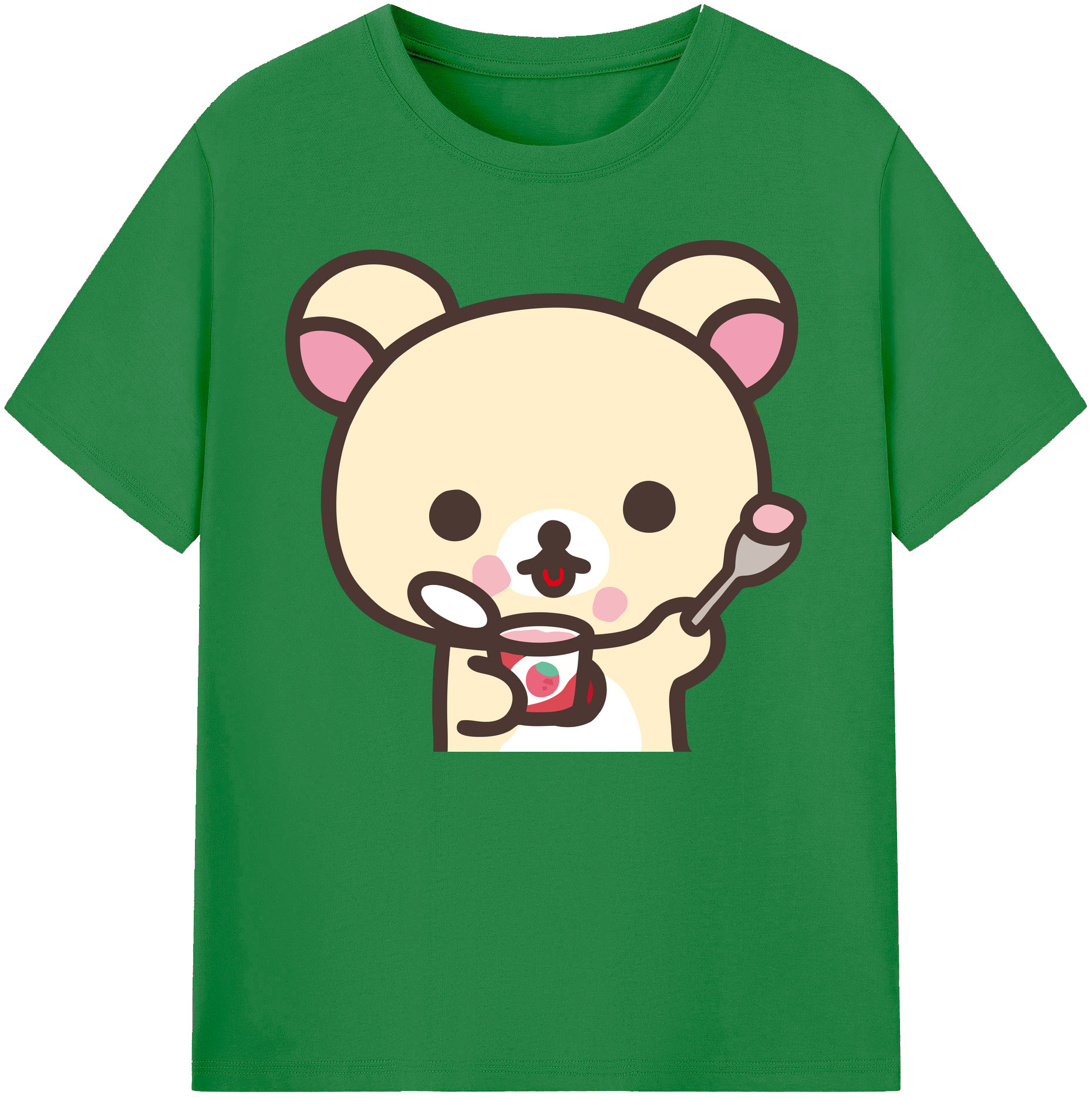 （画像用） リラックマ リラックマ キイロイトリ Rilakkuma Korilakkuma Kiiroitori 綿100％ メンズ半袖Tシャツ｜肌触りやわらか＆通気性