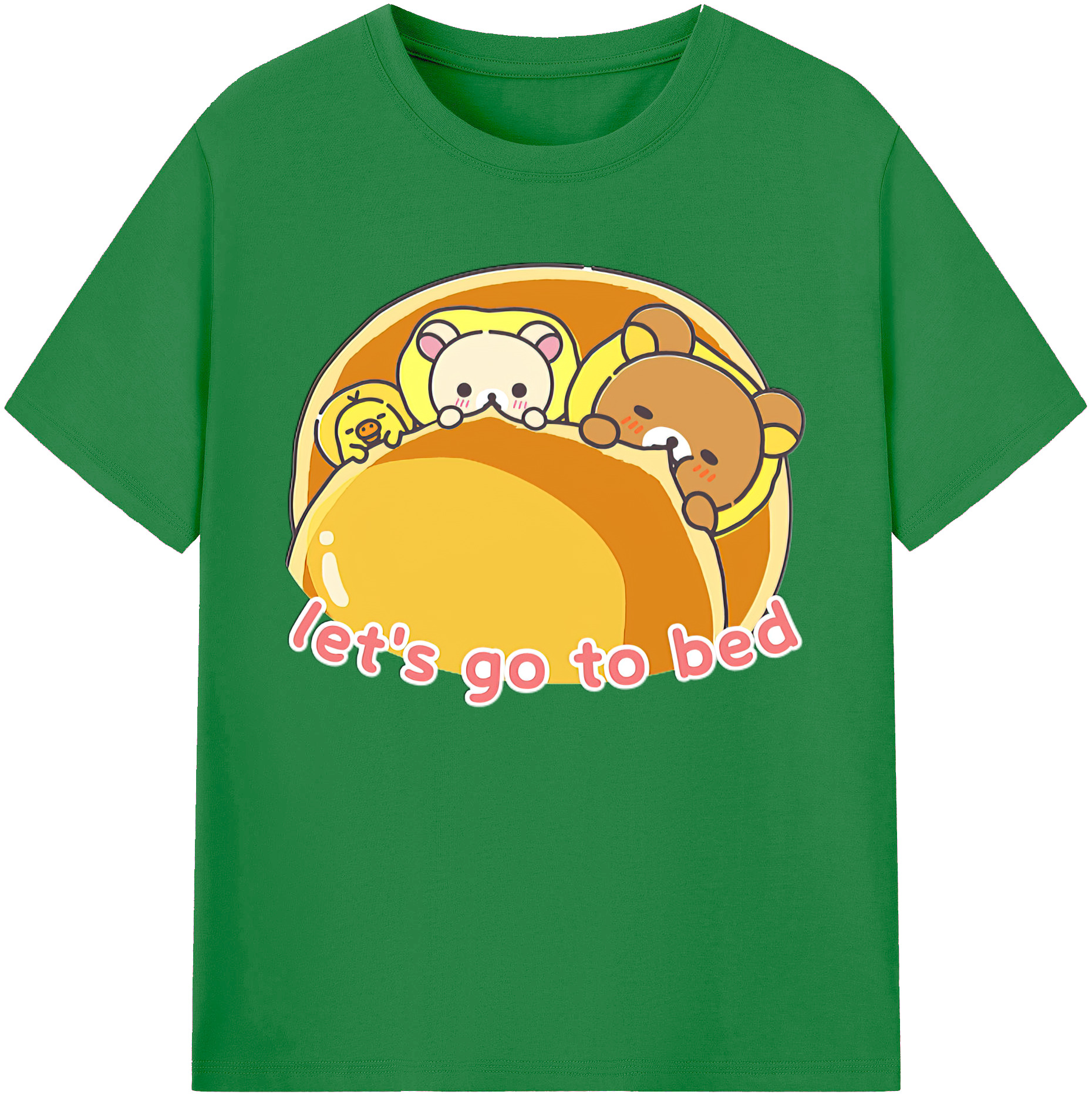 （画像用） リラックマ リラックマ キイロイトリ Rilakkuma Korilakkuma Kiiroitori 綿100％ メンズ半袖Tシャツ｜肌触りやわらか＆通気性