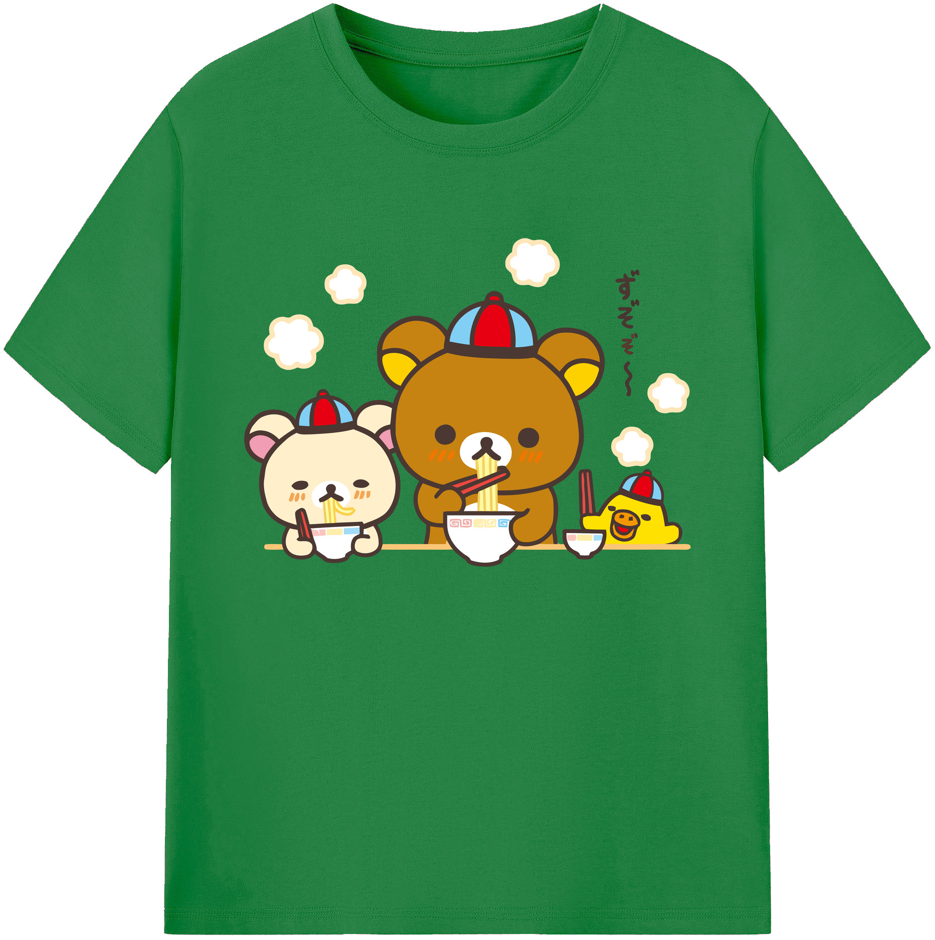 （画像用） リラックマ リラックマ キイロイトリ Rilakkuma Korilakkuma Kiiroitori 綿100％ メンズ半袖Tシャツ｜肌触りやわらか＆通気性