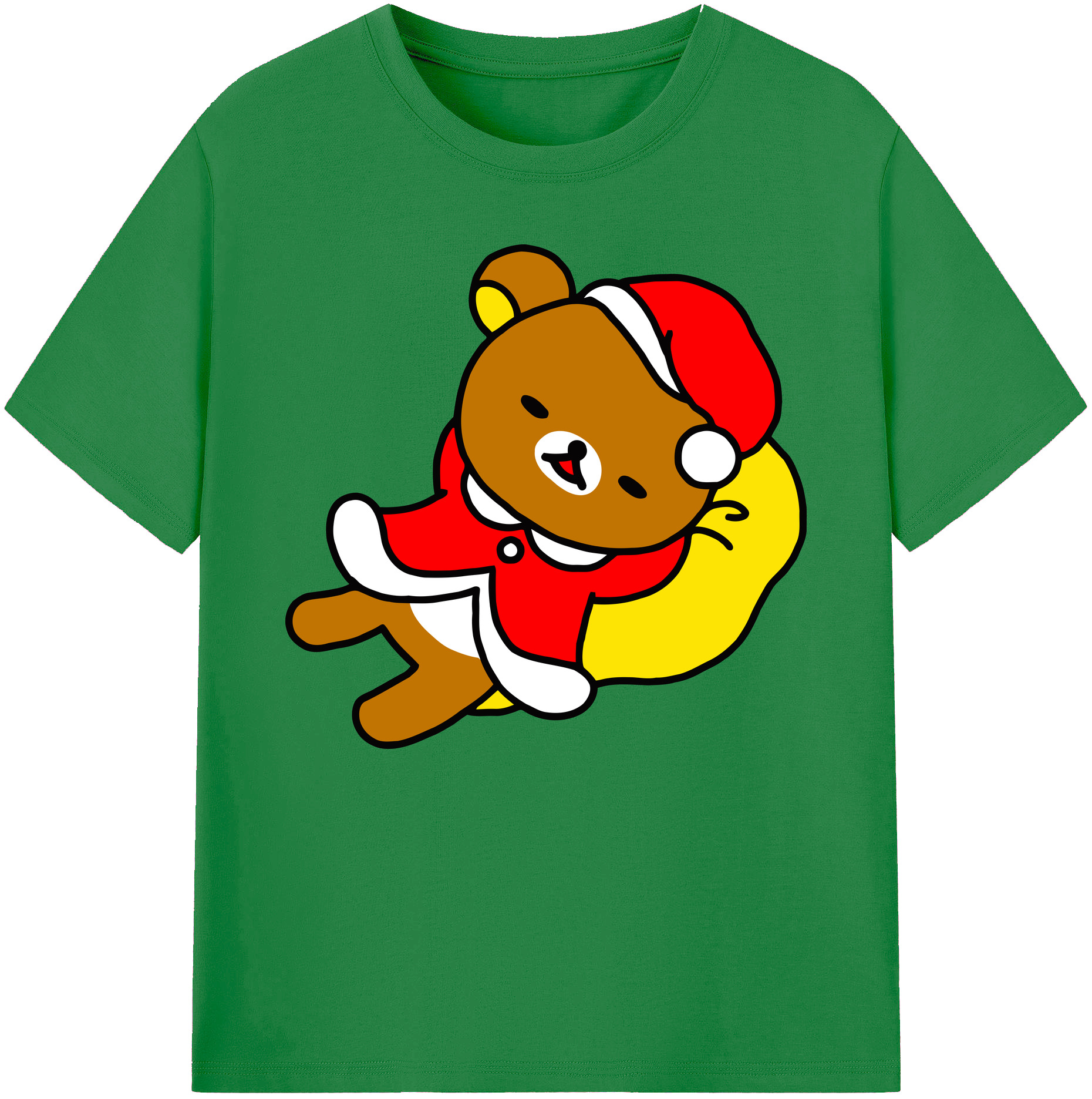 （画像用） リラックマ リラックマ キイロイトリ Rilakkuma Korilakkuma Kiiroitori 綿100％ メンズ半袖Tシャツ｜肌触りやわらか＆通気性