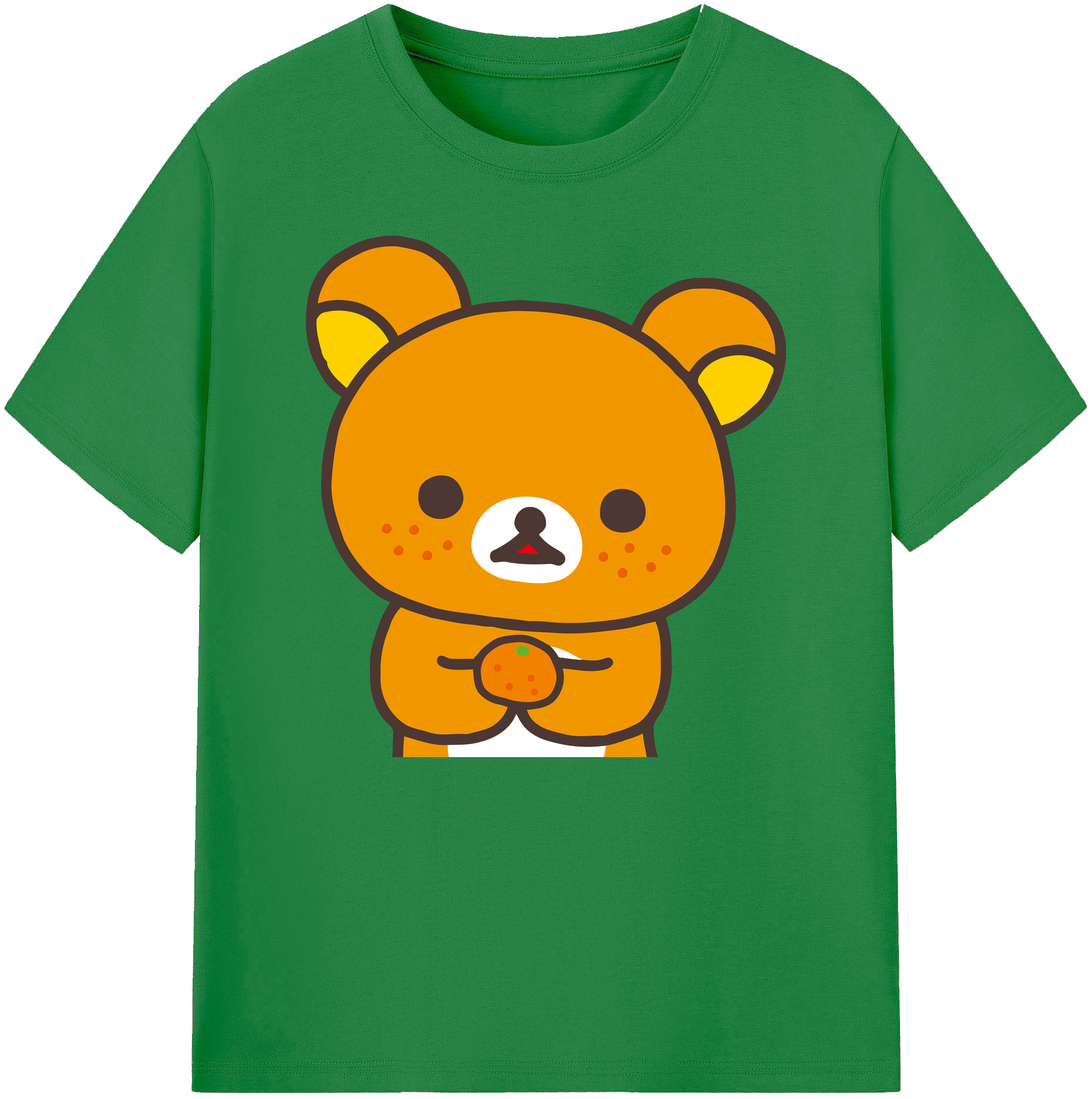 （画像用） リラックマ リラックマ キイロイトリ Rilakkuma Korilakkuma Kiiroitori 綿100％ メンズ半袖Tシャツ｜肌触りやわらか＆通気性