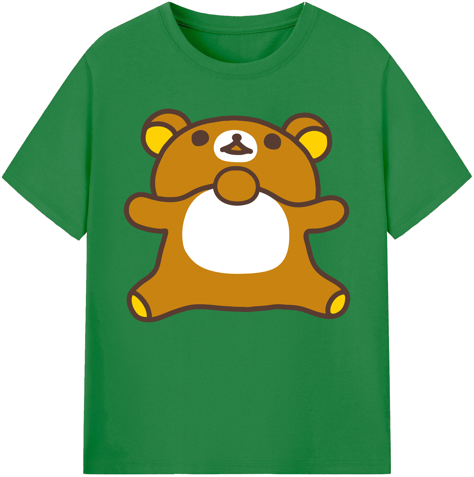 （画像用） リラックマ リラックマ キイロイトリ Rilakkuma Korilakkuma Kiiroitori 綿100％ メンズ半袖Tシャツ｜肌触りやわらか＆通気性