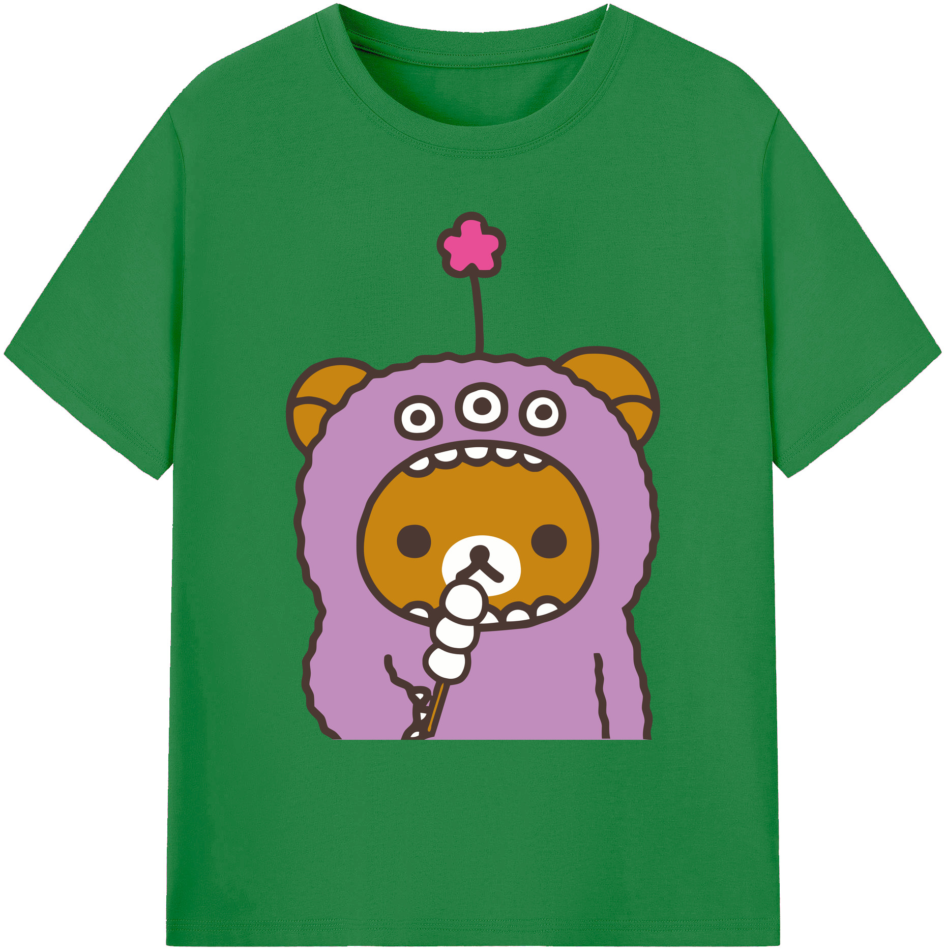 （画像用） リラックマ リラックマ キイロイトリ Rilakkuma Korilakkuma Kiiroitori 綿100％ メンズ半袖Tシャツ｜肌触りやわらか＆通気性