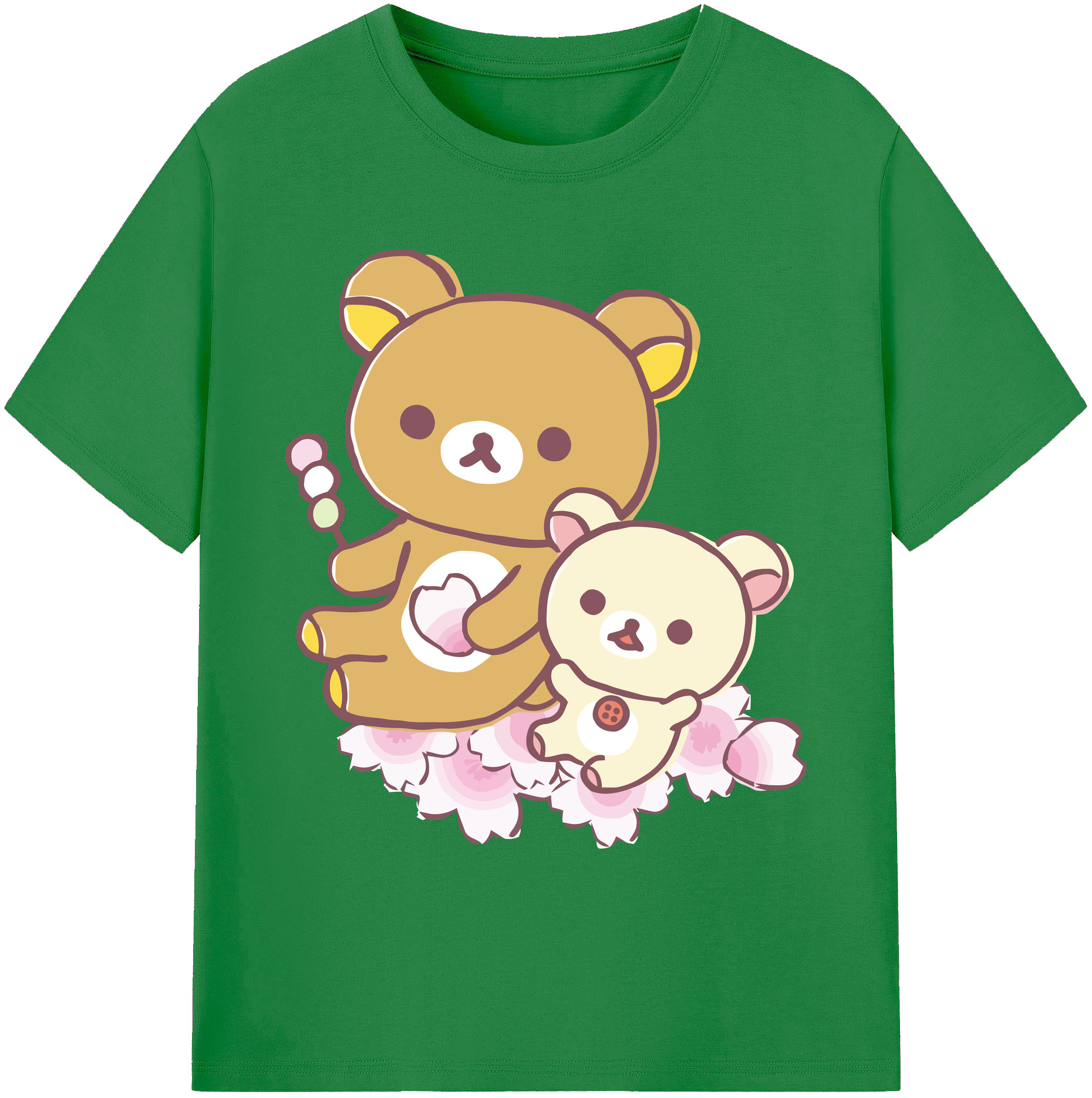 （画像用） リラックマ リラックマ キイロイトリ Rilakkuma Korilakkuma Kiiroitori 綿100％ メンズ半袖Tシャツ｜肌触りやわらか＆通気性