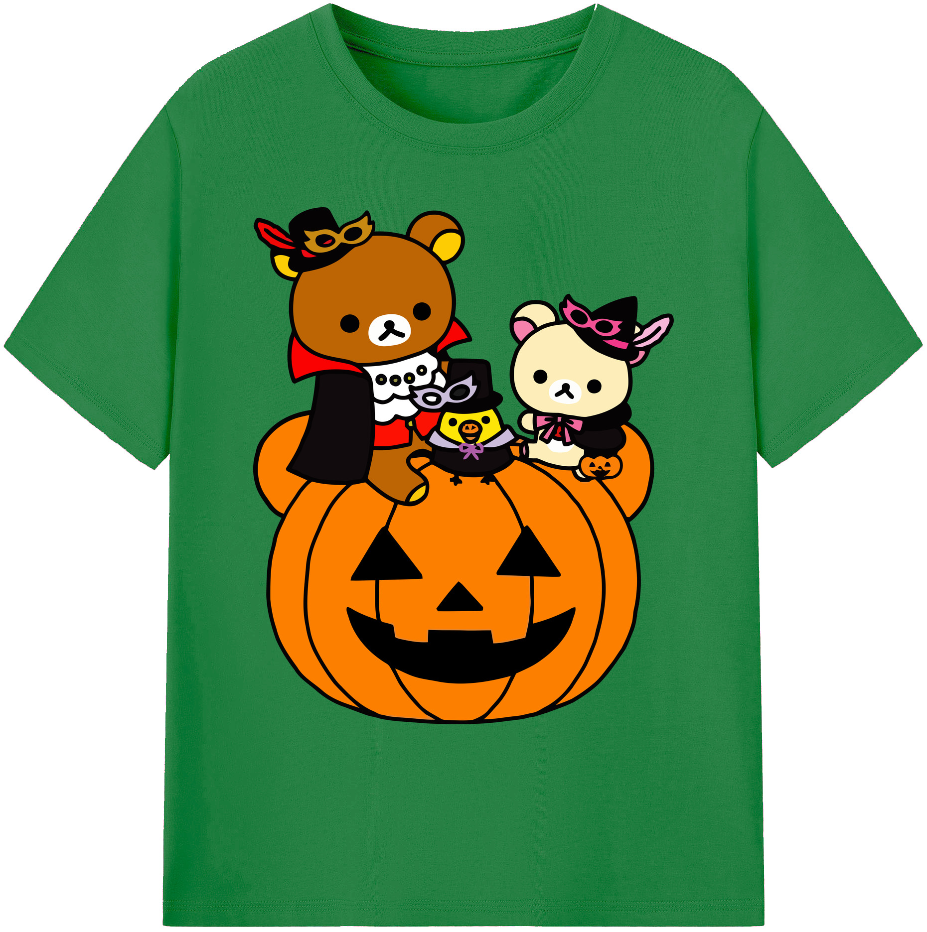 （画像用） リラックマ リラックマ キイロイトリ Rilakkuma Korilakkuma Kiiroitori 綿100％ メンズ半袖Tシャツ｜肌触りやわらか＆通気性