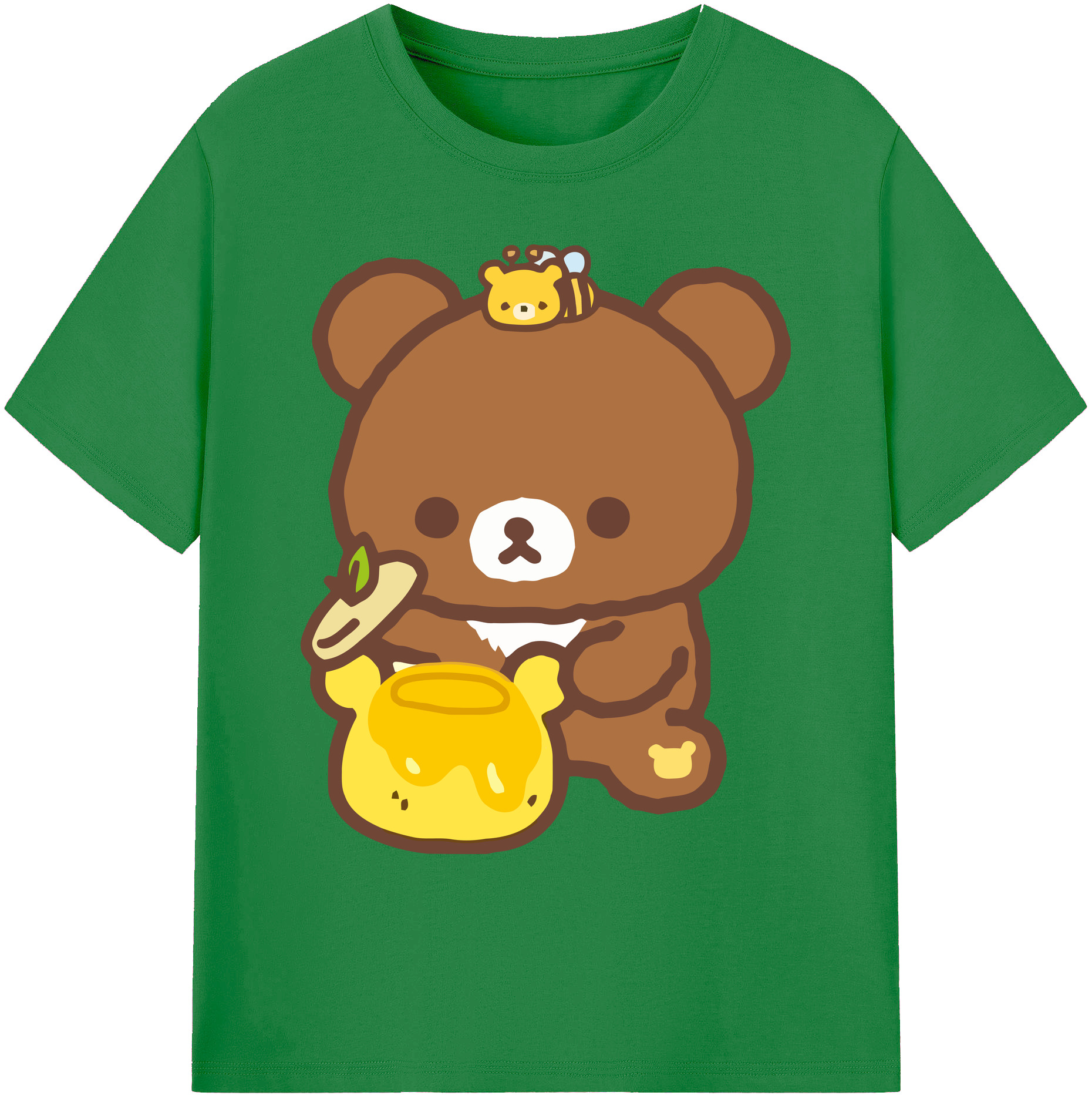 （画像用） リラックマ リラックマ キイロイトリ Rilakkuma Korilakkuma Kiiroitori 綿100％ メンズ半袖Tシャツ｜肌触りやわらか＆通気性