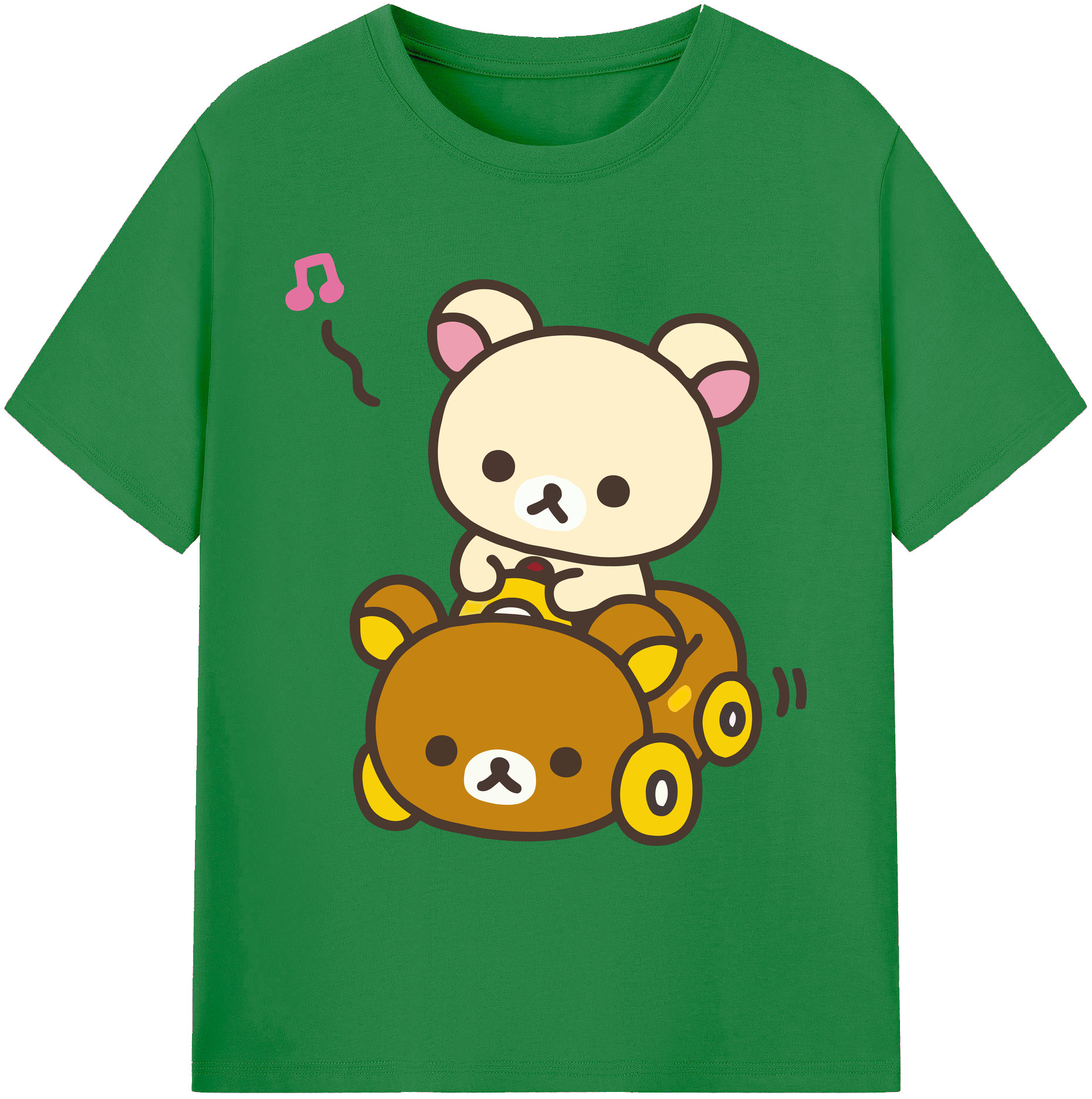 （画像用） リラックマ リラックマ キイロイトリ Rilakkuma Korilakkuma Kiiroitori 綿100％ メンズ半袖Tシャツ｜肌触りやわらか＆通気性