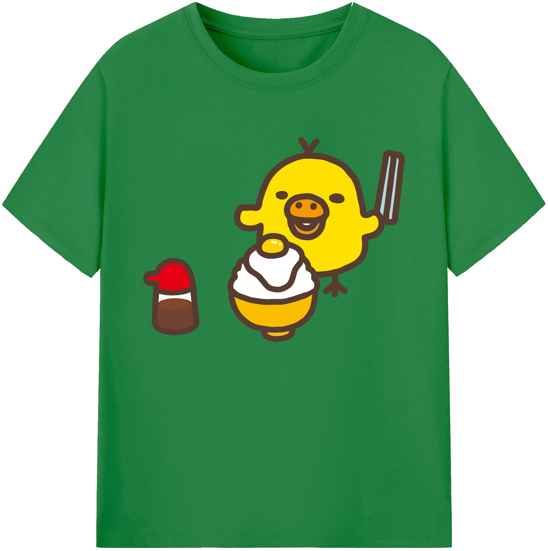 （画像用） リラックマ リラックマ キイロイトリ Rilakkuma Korilakkuma Kiiroitori 綿100％ メンズ半袖Tシャツ｜肌触りやわらか＆通気性