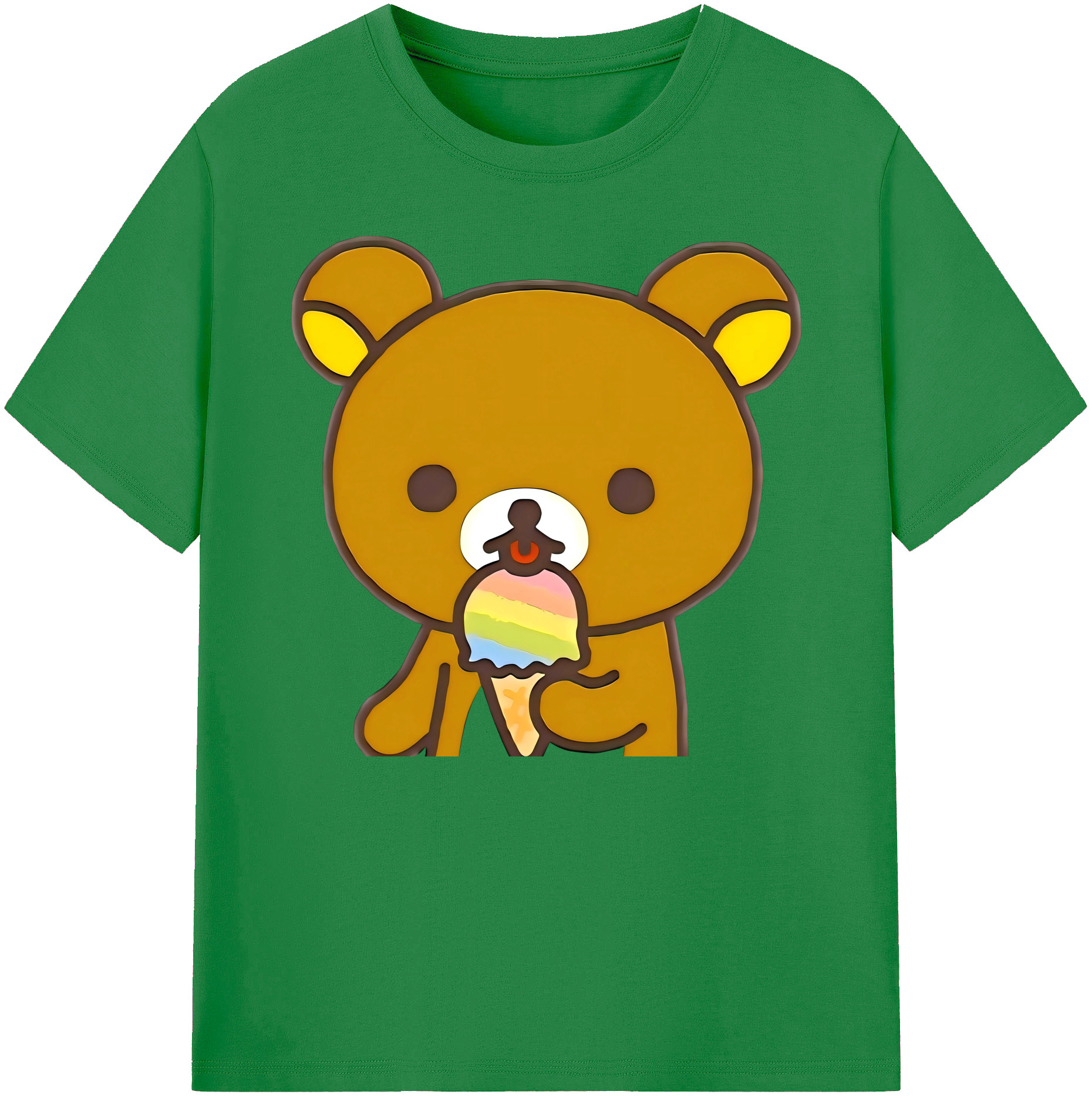 （画像用） リラックマ リラックマ キイロイトリ Rilakkuma Korilakkuma Kiiroitori 綿100％ メンズ半袖Tシャツ｜肌触りやわらか＆通気性