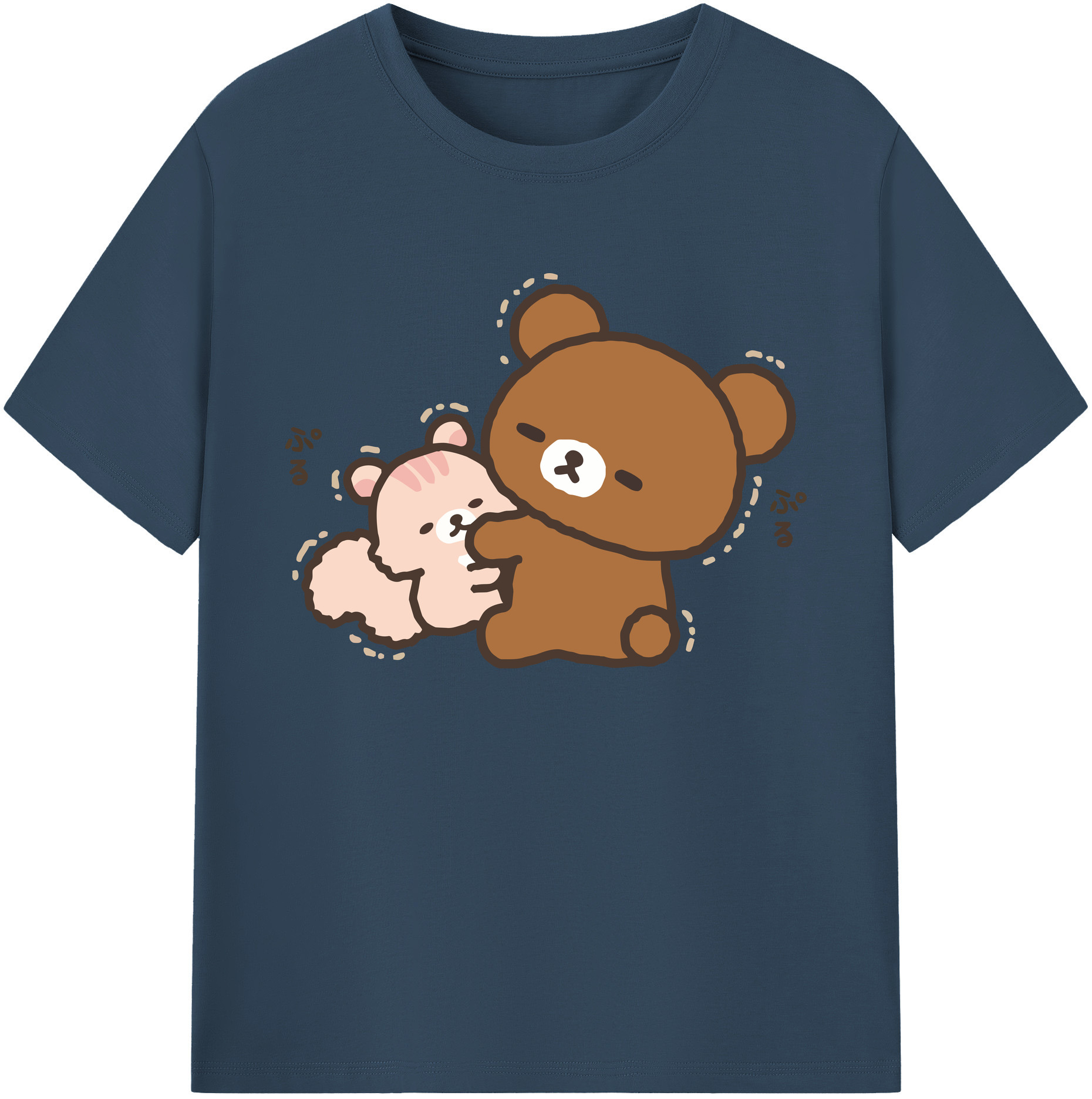 （画像用） リラックマ リラックマ キイロイトリ Rilakkuma Korilakkuma Kiiroitori 綿100％ メンズ半袖Tシャツ｜肌触りやわらか＆通気性