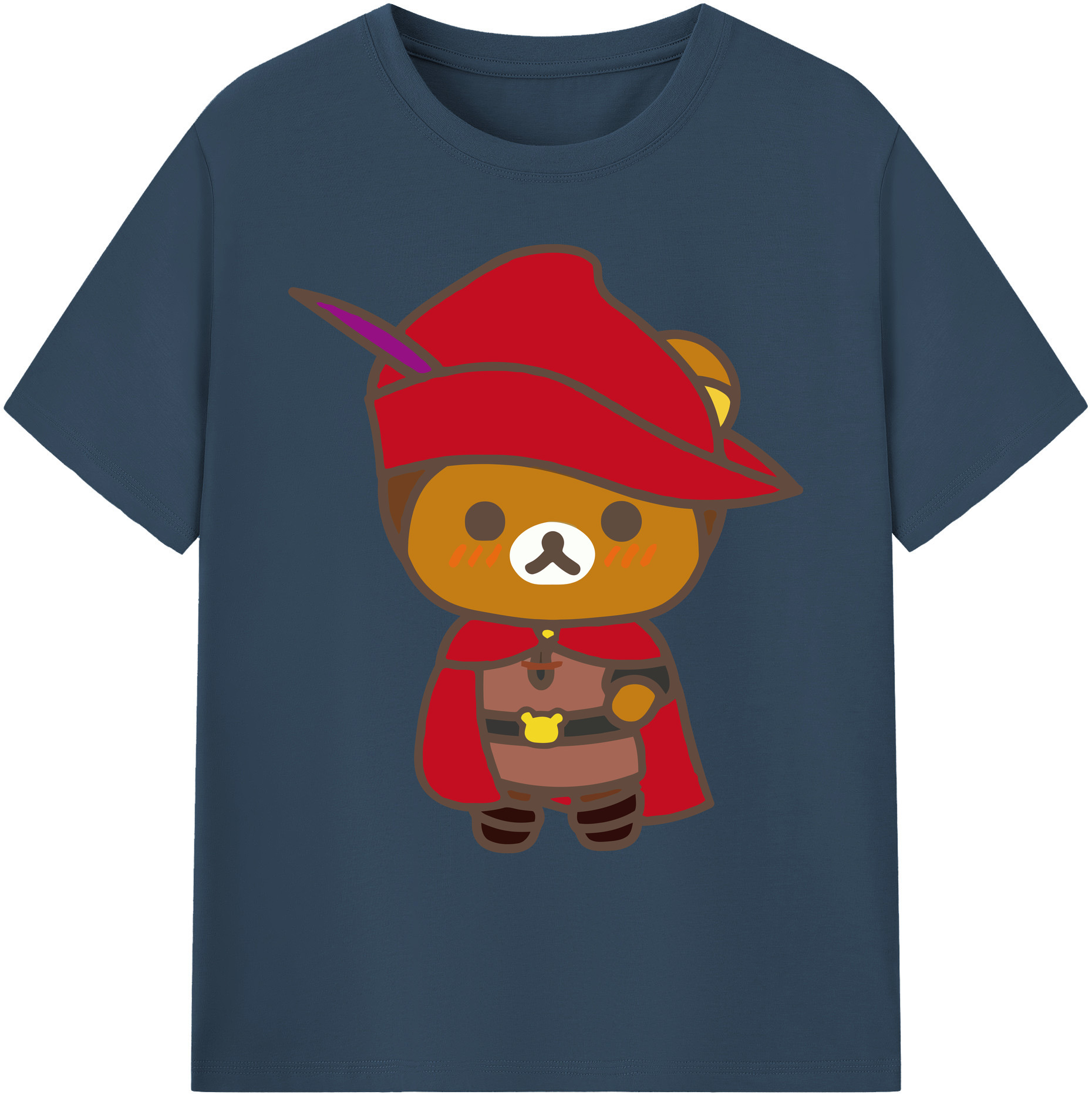 （画像用） リラックマ リラックマ キイロイトリ Rilakkuma Korilakkuma Kiiroitori 綿100％ メンズ半袖Tシャツ｜肌触りやわらか＆通気性