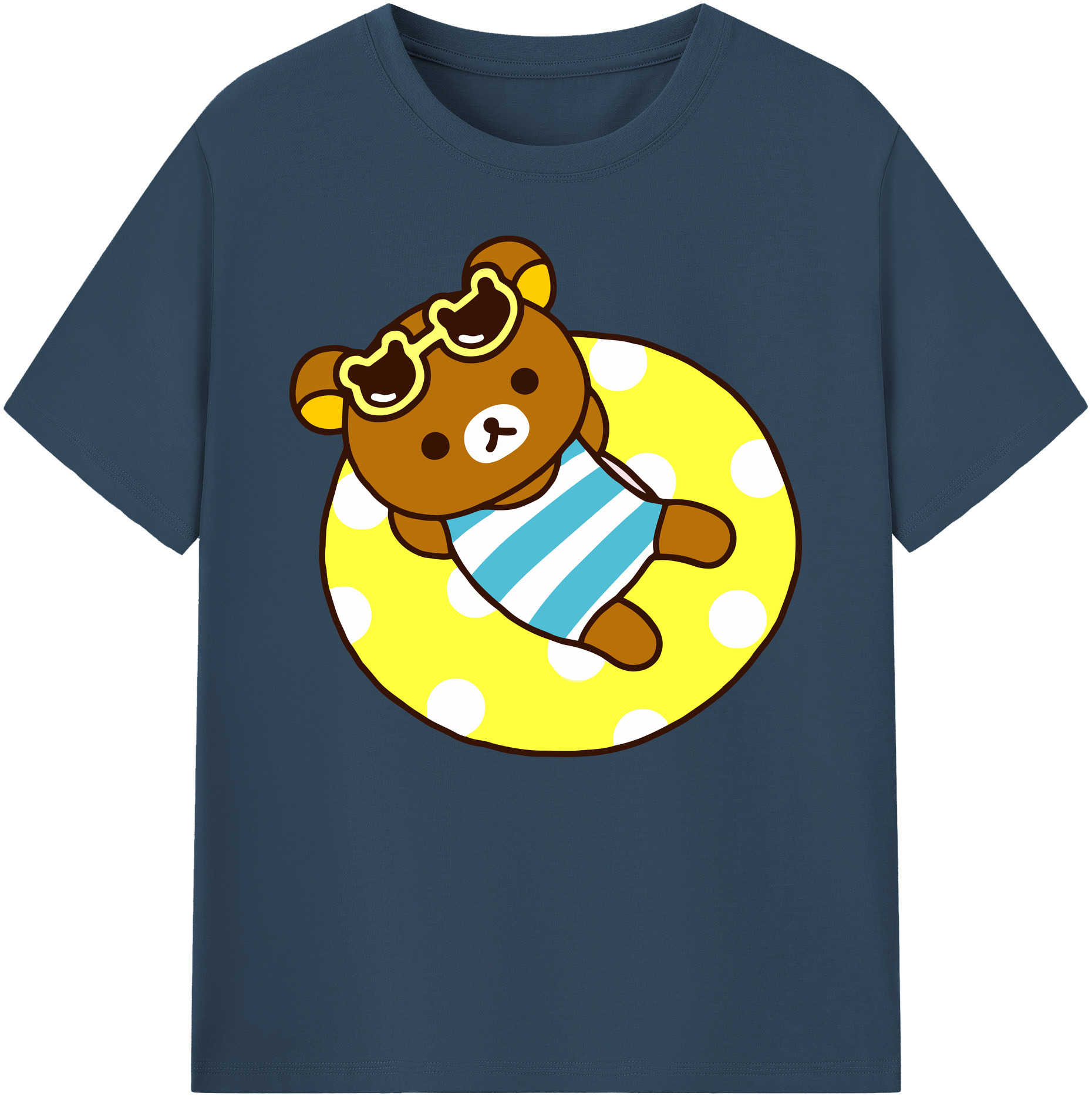 （画像用） リラックマ リラックマ キイロイトリ Rilakkuma Korilakkuma Kiiroitori 綿100％ メンズ半袖Tシャツ｜肌触りやわらか＆通気性
