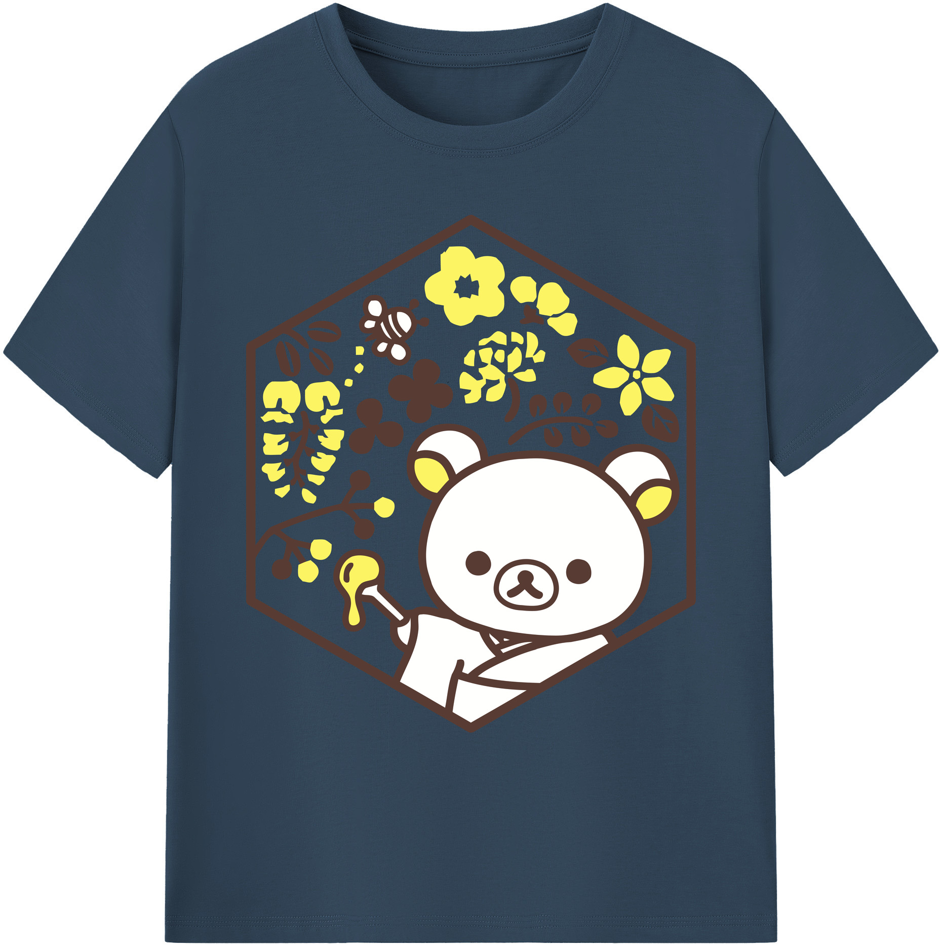（画像用） リラックマ リラックマ キイロイトリ Rilakkuma Korilakkuma Kiiroitori 綿100％ メンズ半袖Tシャツ｜肌触りやわらか＆通気性