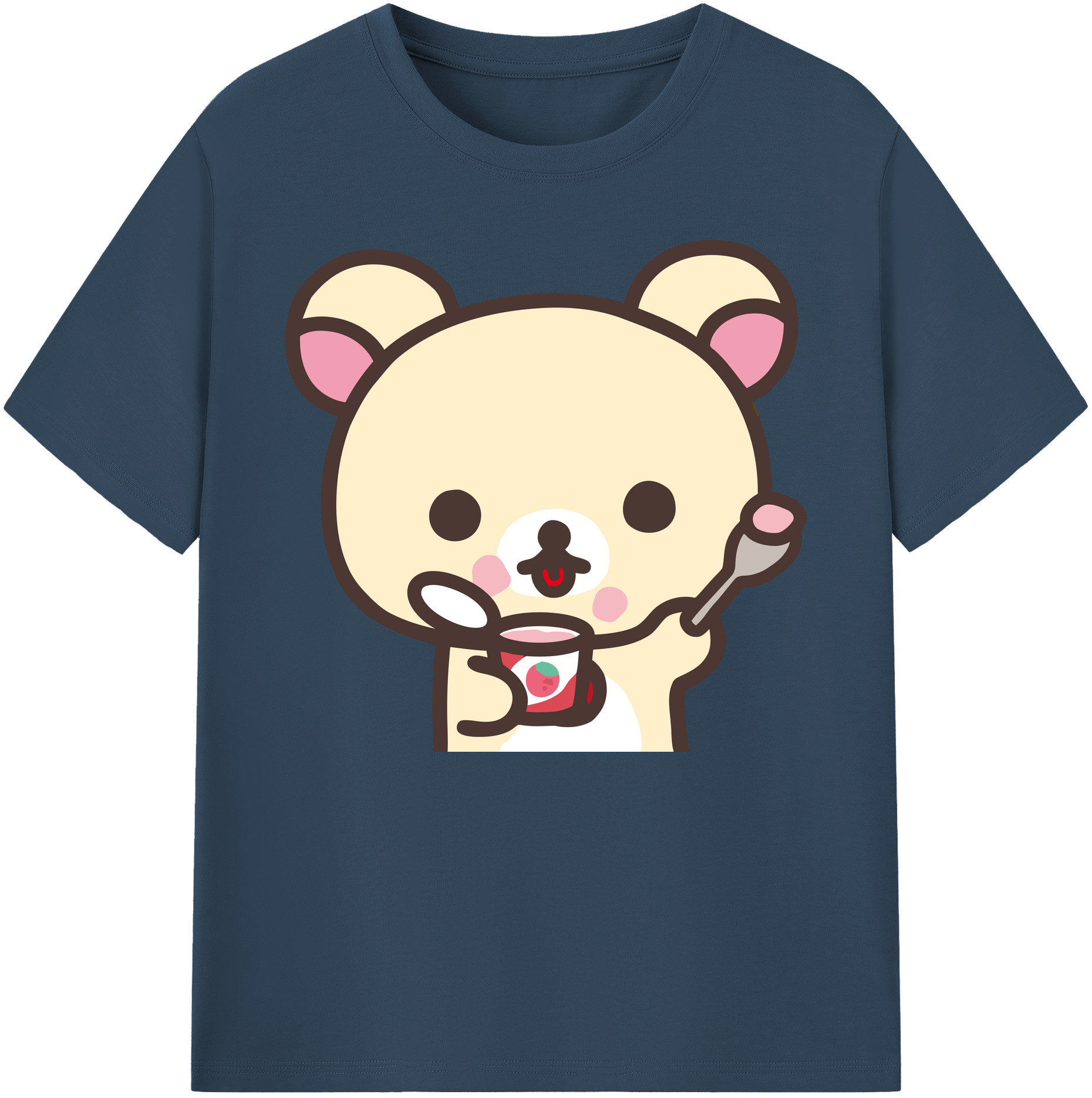 （画像用） リラックマ リラックマ キイロイトリ Rilakkuma Korilakkuma Kiiroitori 綿100％ メンズ半袖Tシャツ｜肌触りやわらか＆通気性