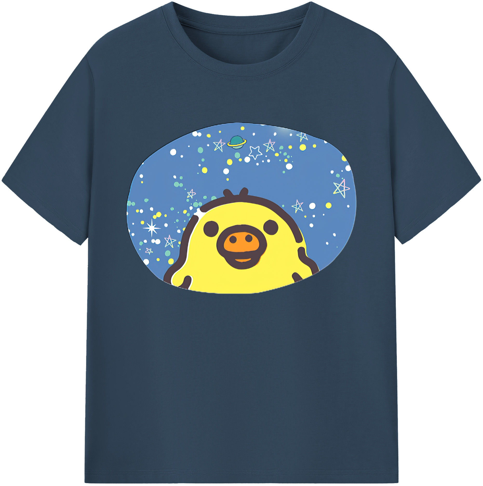 （画像用） リラックマ リラックマ キイロイトリ Rilakkuma Korilakkuma Kiiroitori 綿100％ メンズ半袖Tシャツ｜肌触りやわらか＆通気性