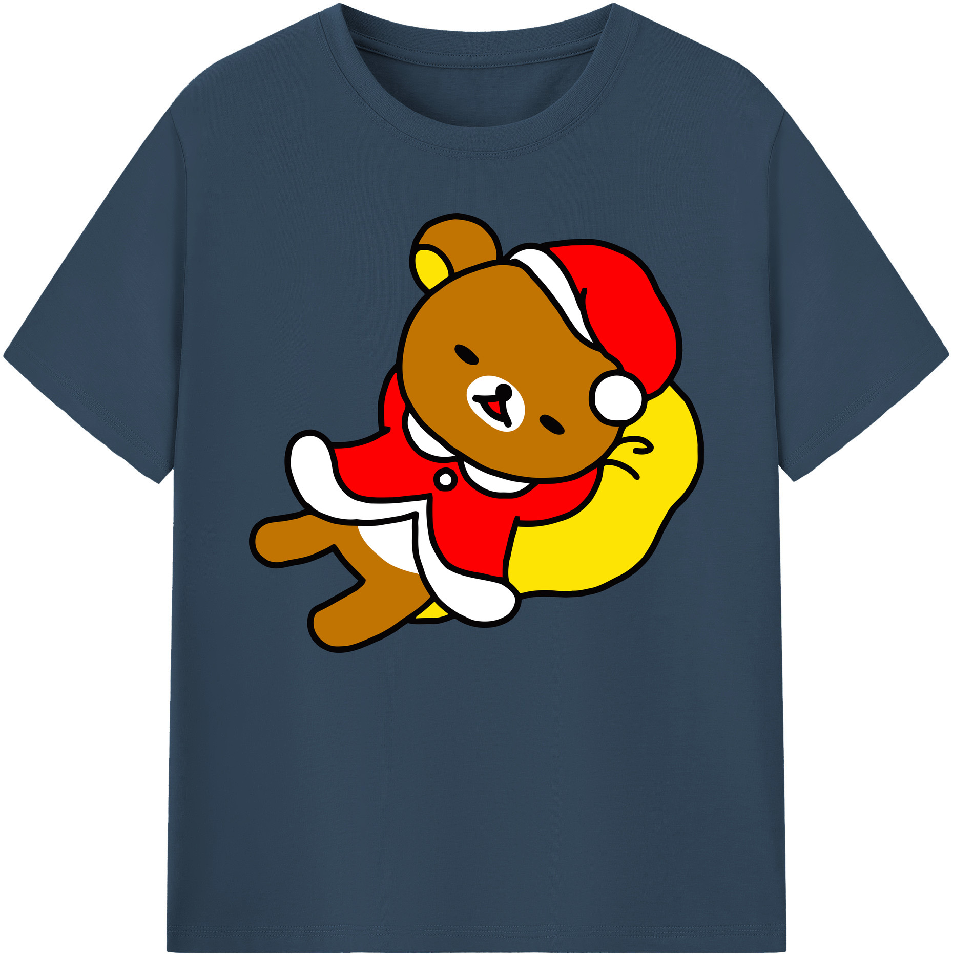 （画像用） リラックマ リラックマ キイロイトリ Rilakkuma Korilakkuma Kiiroitori 綿100％ メンズ半袖Tシャツ｜肌触りやわらか＆通気性