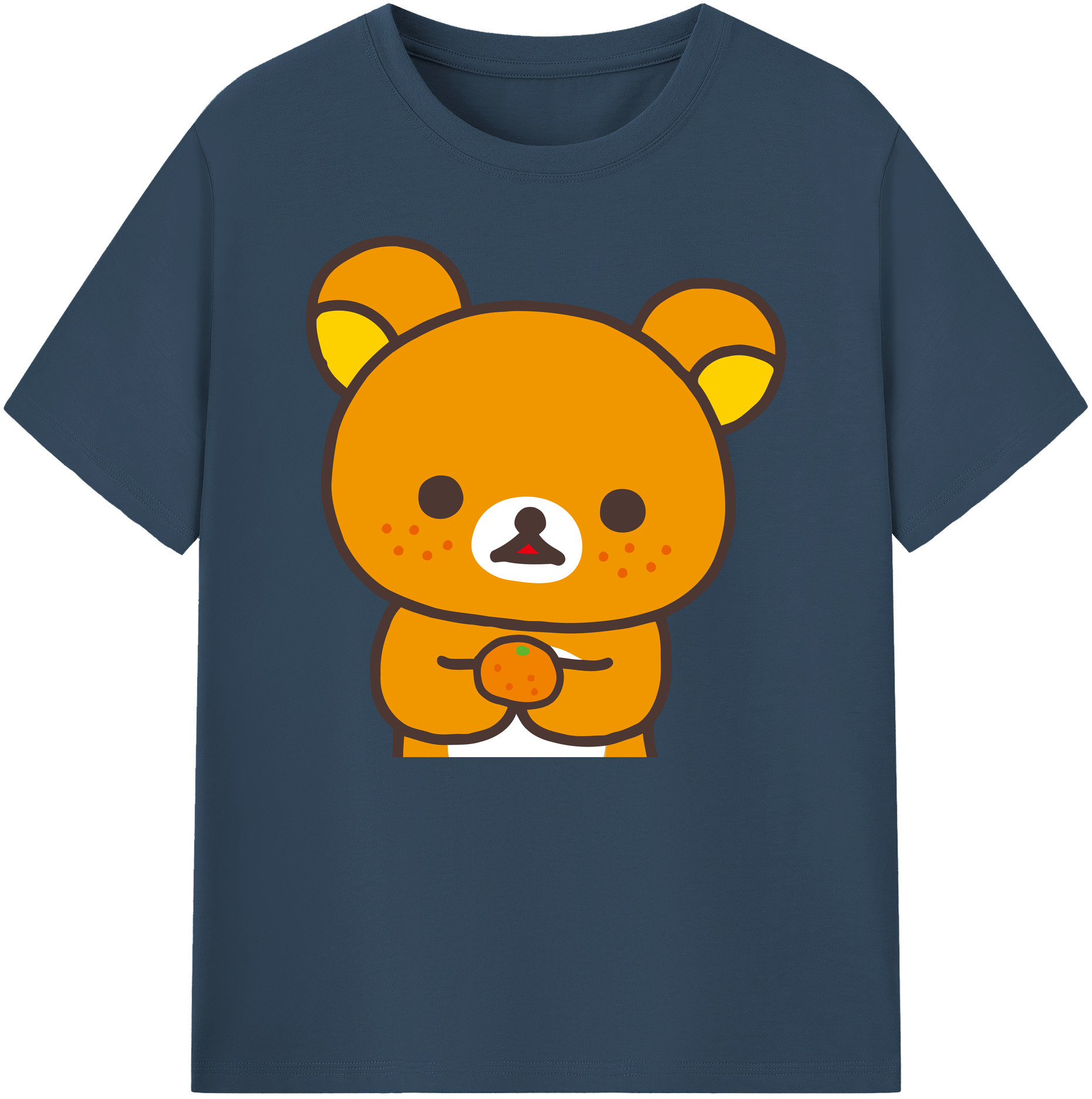 （画像用） リラックマ リラックマ キイロイトリ Rilakkuma Korilakkuma Kiiroitori 綿100％ メンズ半袖Tシャツ｜肌触りやわらか＆通気性