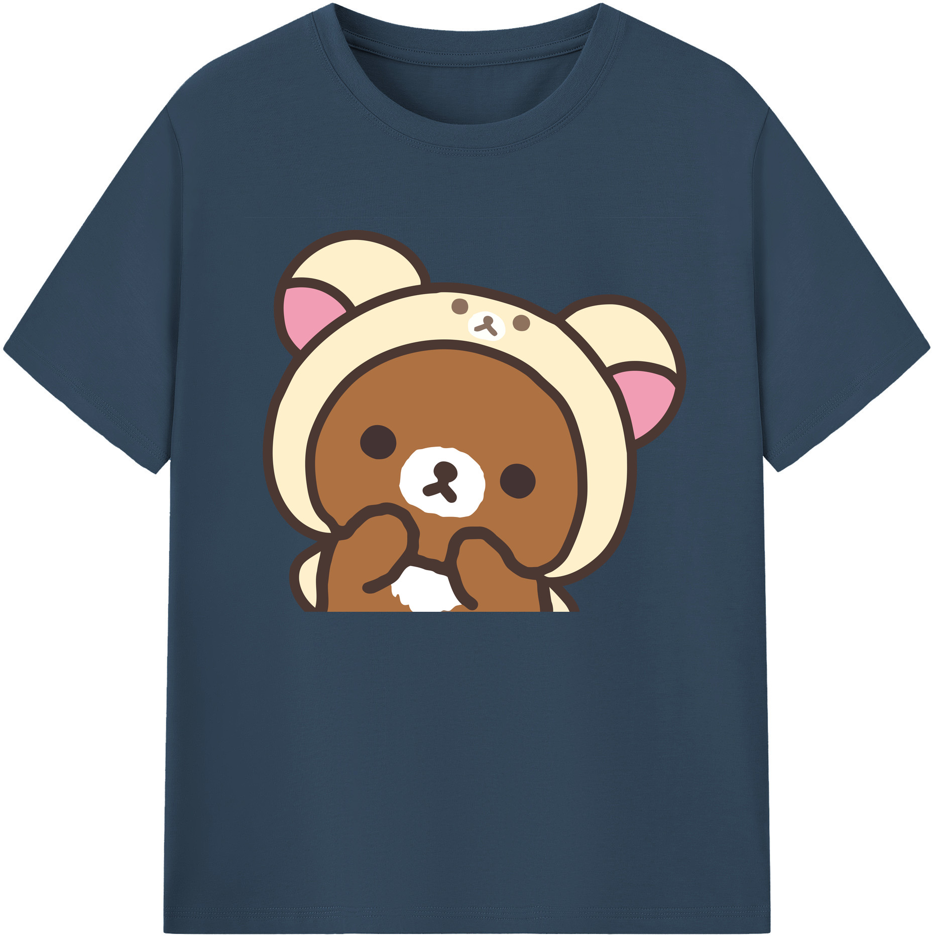 （画像用） リラックマ リラックマ キイロイトリ Rilakkuma Korilakkuma Kiiroitori 綿100％ メンズ半袖Tシャツ｜肌触りやわらか＆通気性