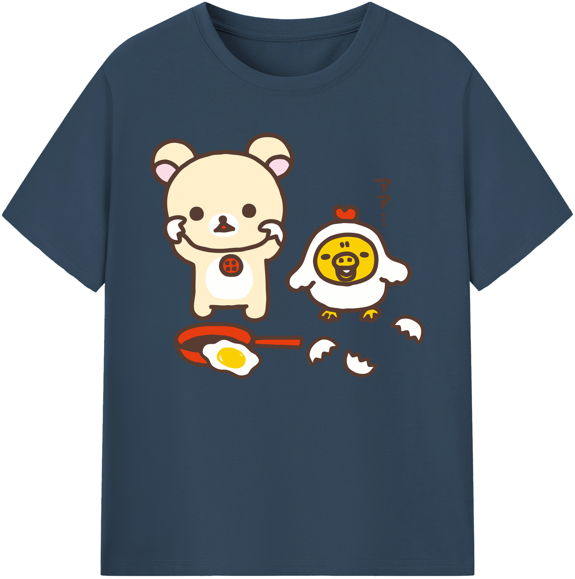 （画像用） リラックマ リラックマ キイロイトリ Rilakkuma Korilakkuma Kiiroitori 綿100％ メンズ半袖Tシャツ｜肌触りやわらか＆通気性