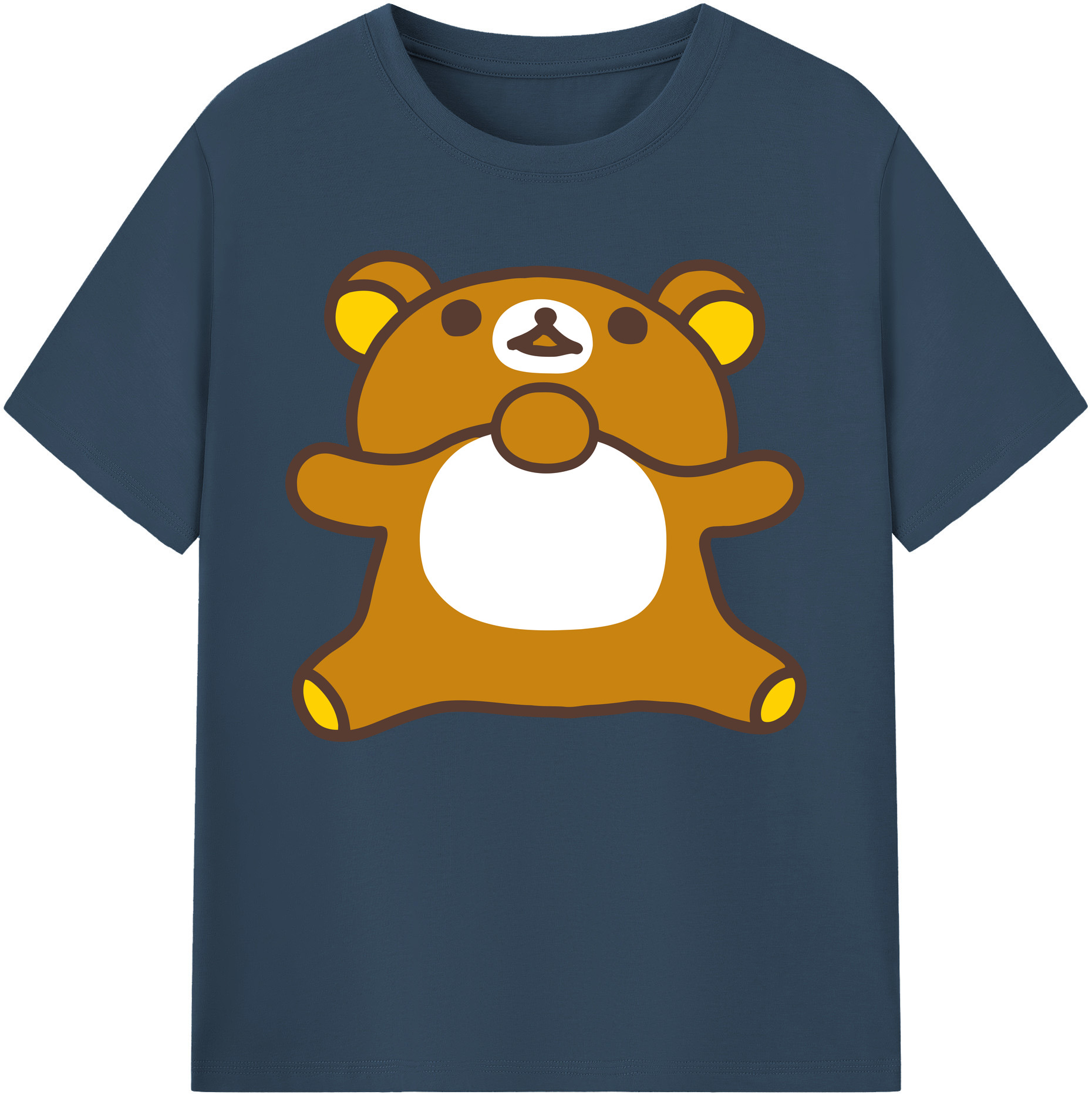 （画像用） リラックマ リラックマ キイロイトリ Rilakkuma Korilakkuma Kiiroitori 綿100％ メンズ半袖Tシャツ｜肌触りやわらか＆通気性