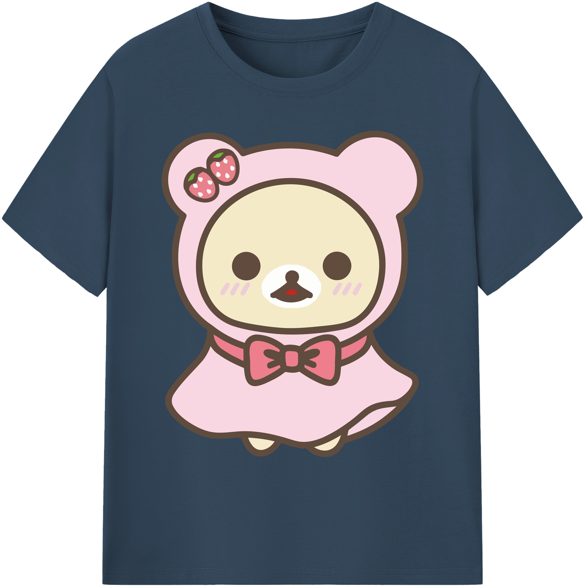 （画像用） リラックマ リラックマ キイロイトリ Rilakkuma Korilakkuma Kiiroitori 綿100％ メンズ半袖Tシャツ｜肌触りやわらか＆通気性