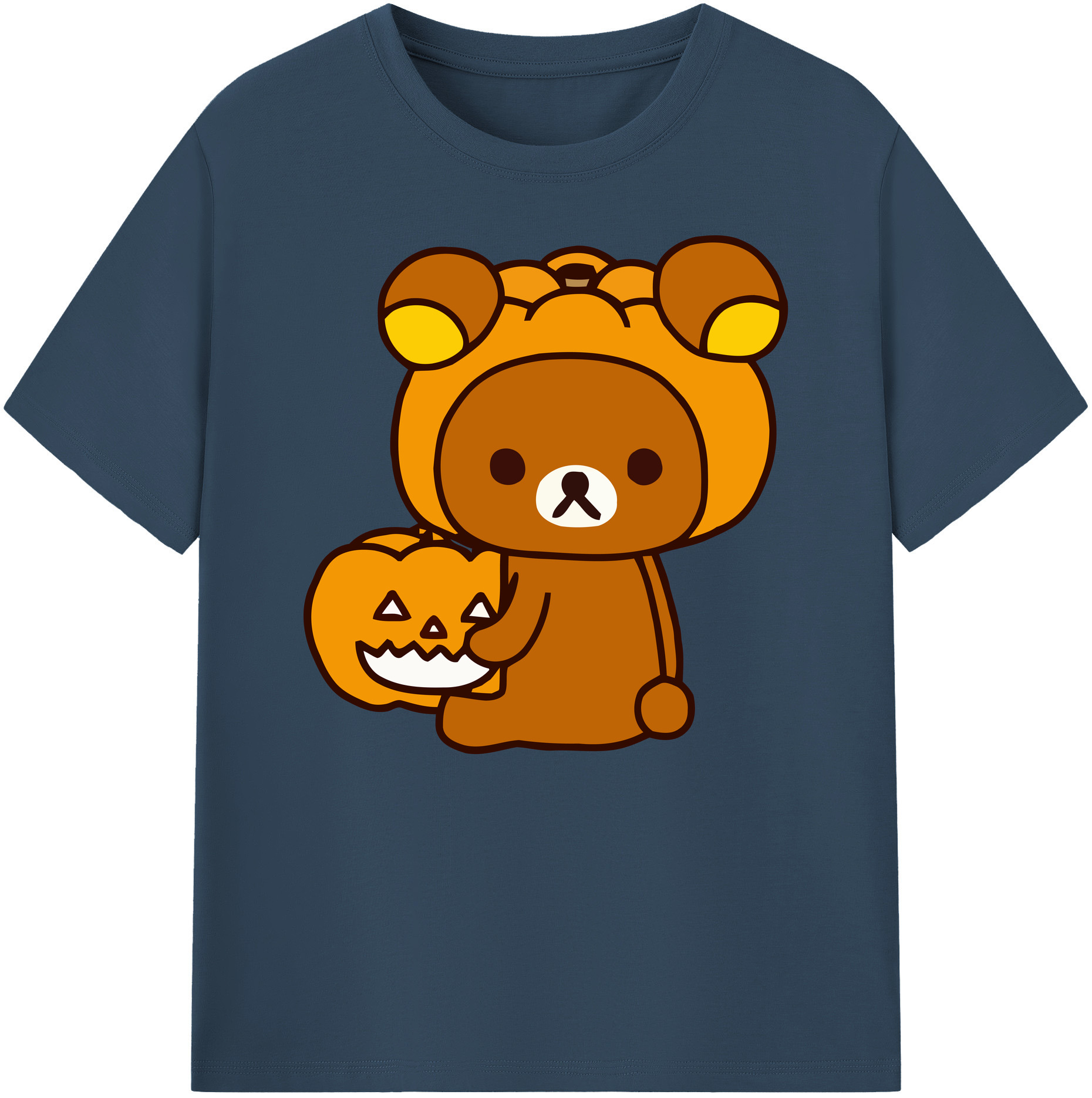（画像用） リラックマ リラックマ キイロイトリ Rilakkuma Korilakkuma Kiiroitori 綿100％ メンズ半袖Tシャツ｜肌触りやわらか＆通気性