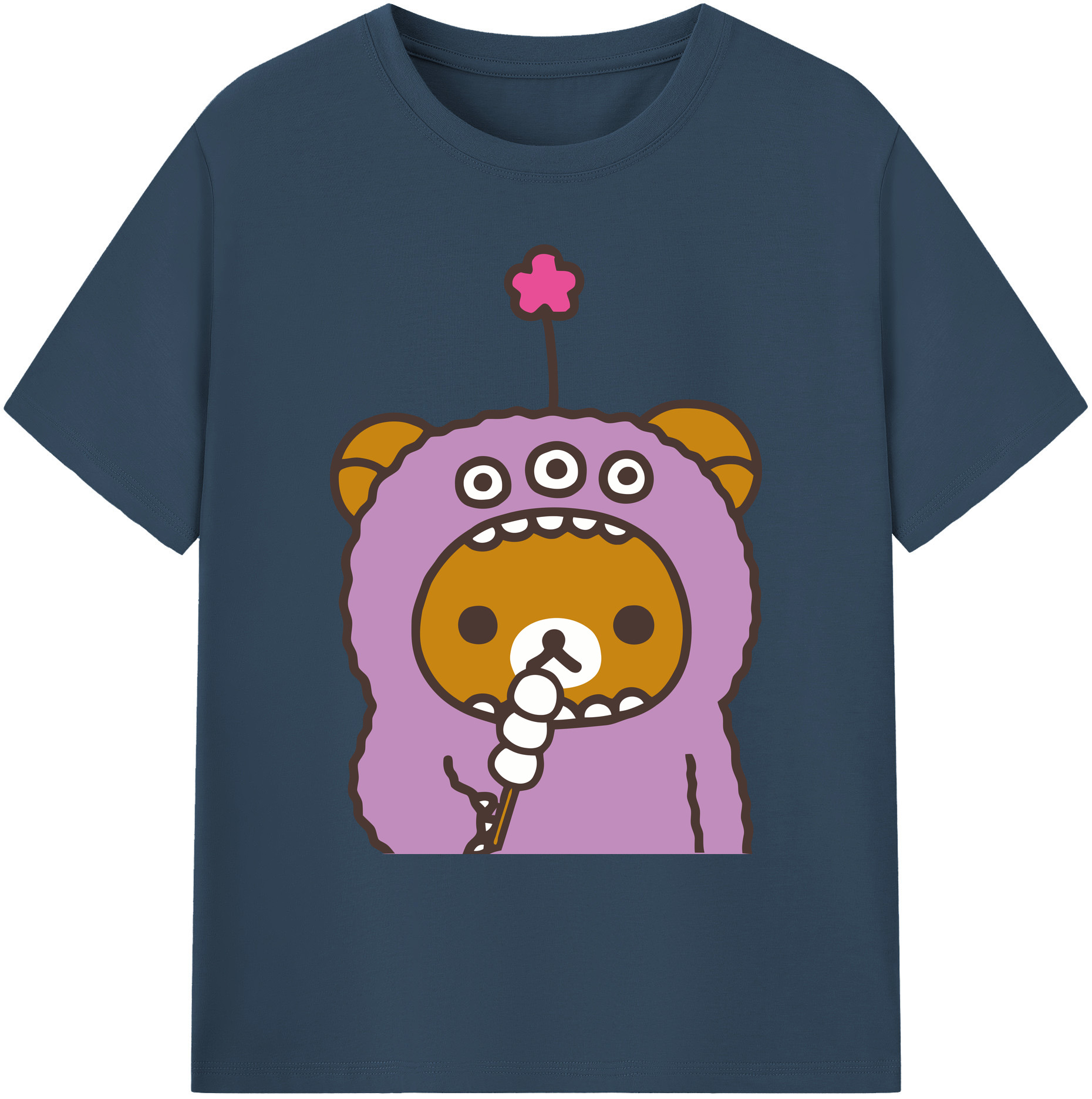 （画像用） リラックマ リラックマ キイロイトリ Rilakkuma Korilakkuma Kiiroitori 綿100％ メンズ半袖Tシャツ｜肌触りやわらか＆通気性
