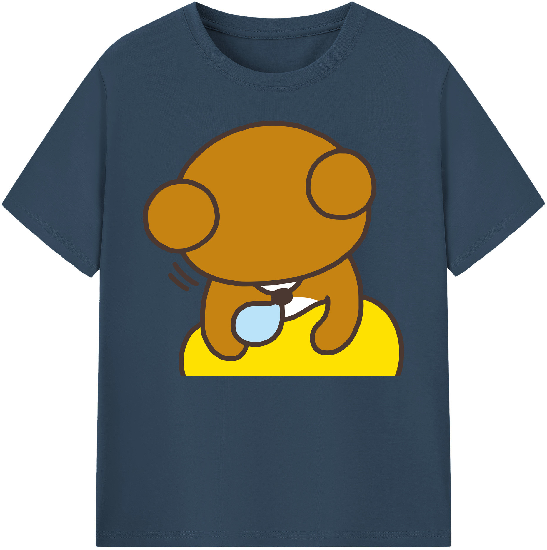 （画像用） リラックマ リラックマ キイロイトリ Rilakkuma Korilakkuma Kiiroitori 綿100％ メンズ半袖Tシャツ｜肌触りやわらか＆通気性