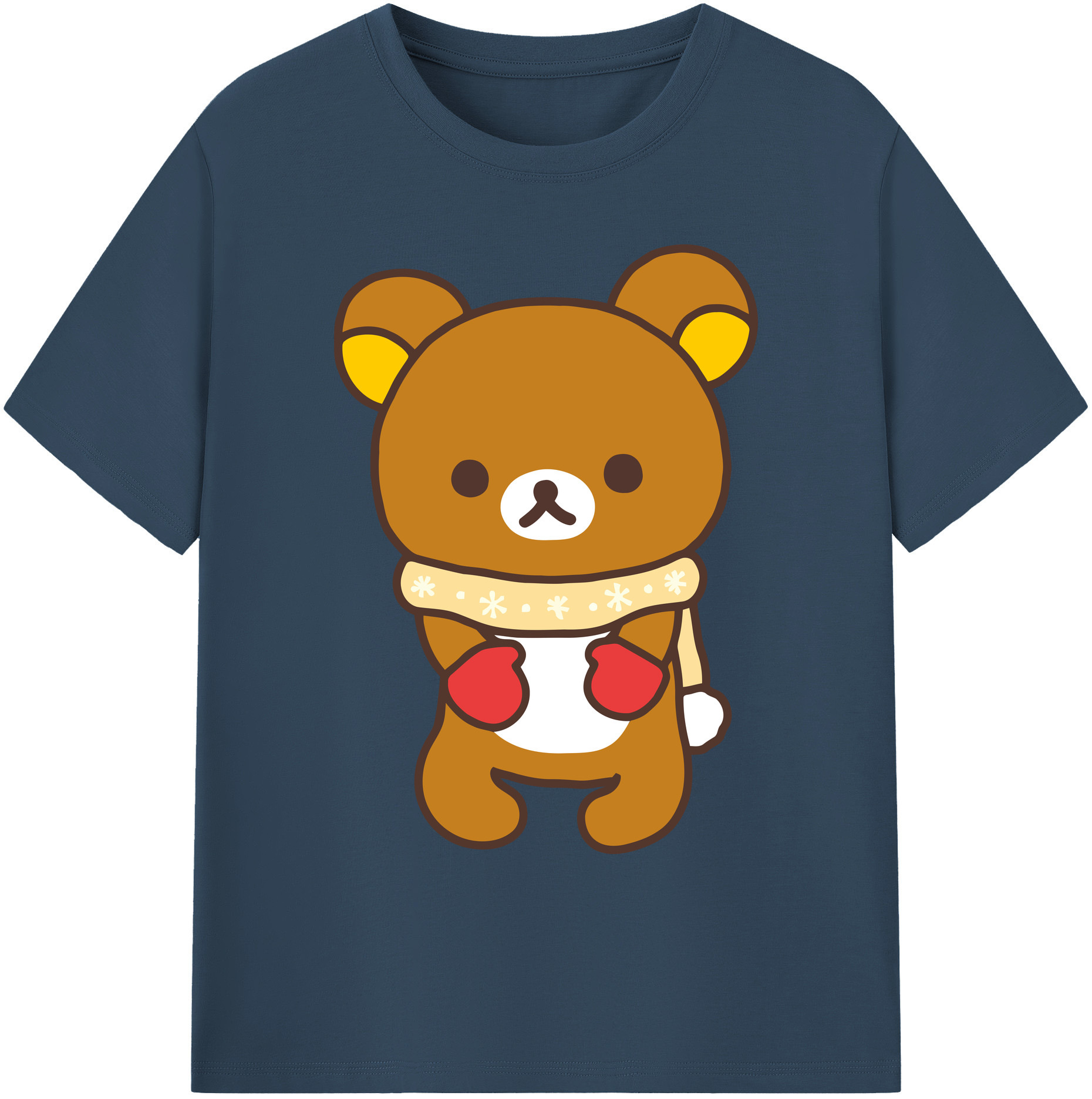 （画像用） リラックマ リラックマ キイロイトリ Rilakkuma Korilakkuma Kiiroitori 綿100％ メンズ半袖Tシャツ｜肌触りやわらか＆通気性