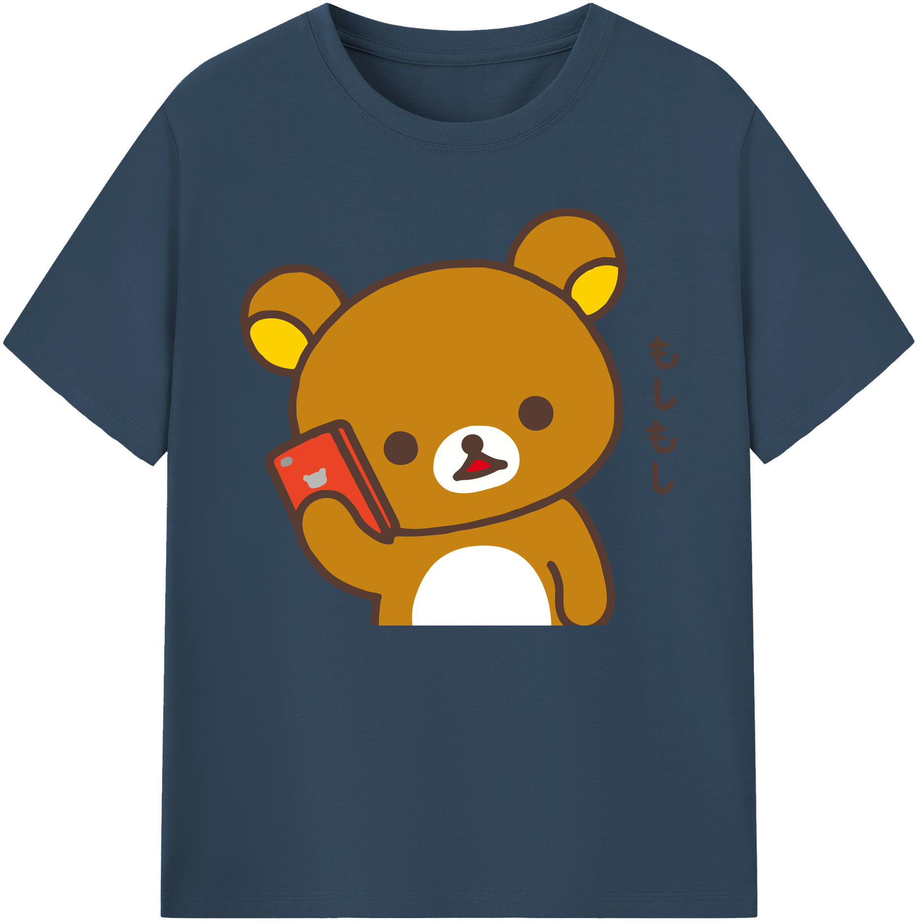 （画像用） リラックマ リラックマ キイロイトリ Rilakkuma Korilakkuma Kiiroitori 綿100％ メンズ半袖Tシャツ｜肌触りやわらか＆通気性