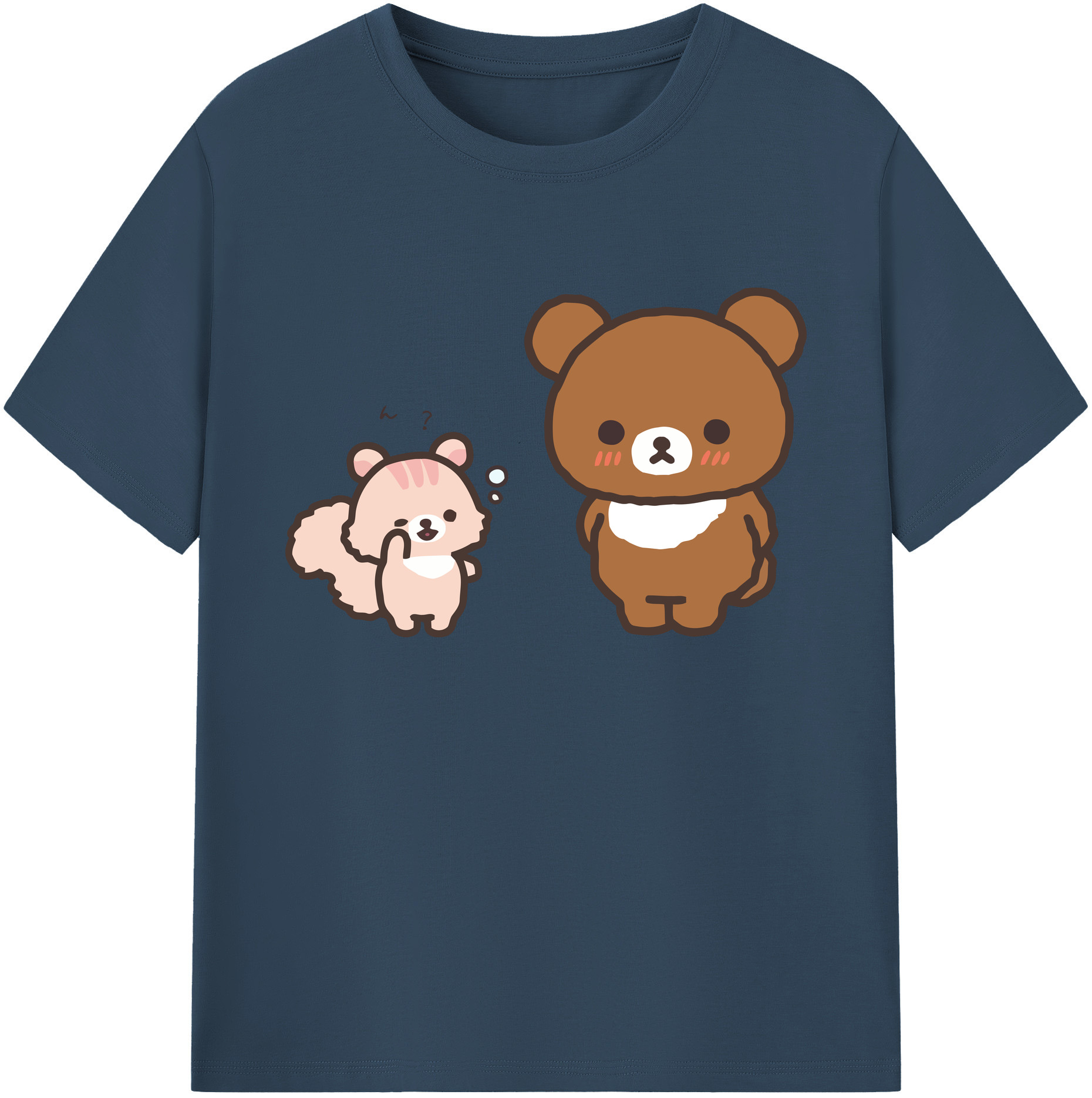 （画像用） リラックマ リラックマ キイロイトリ Rilakkuma Korilakkuma Kiiroitori 綿100％ メンズ半袖Tシャツ｜肌触りやわらか＆通気性