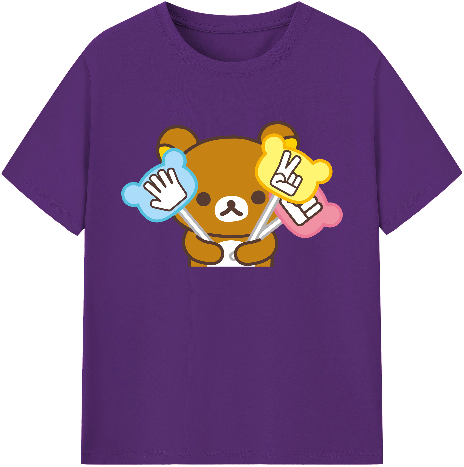 （画像用） リラックマ リラックマ キイロイトリ Rilakkuma Korilakkuma Kiiroitori 綿100％ メンズ半袖Tシャツ｜肌触りやわらか＆通気性