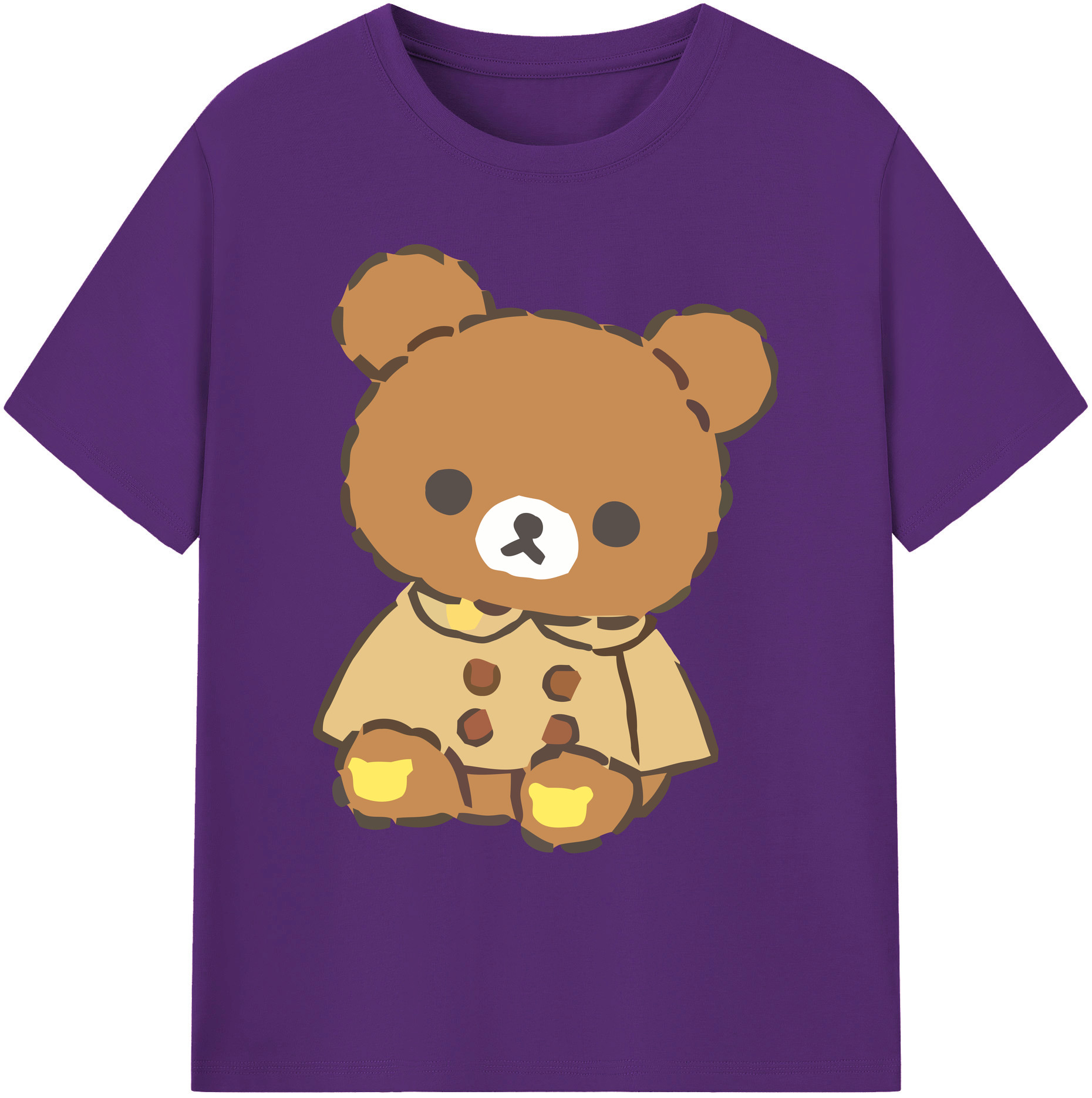 （画像用） リラックマ リラックマ キイロイトリ Rilakkuma Korilakkuma Kiiroitori 綿100％ メンズ半袖Tシャツ｜肌触りやわらか＆通気性