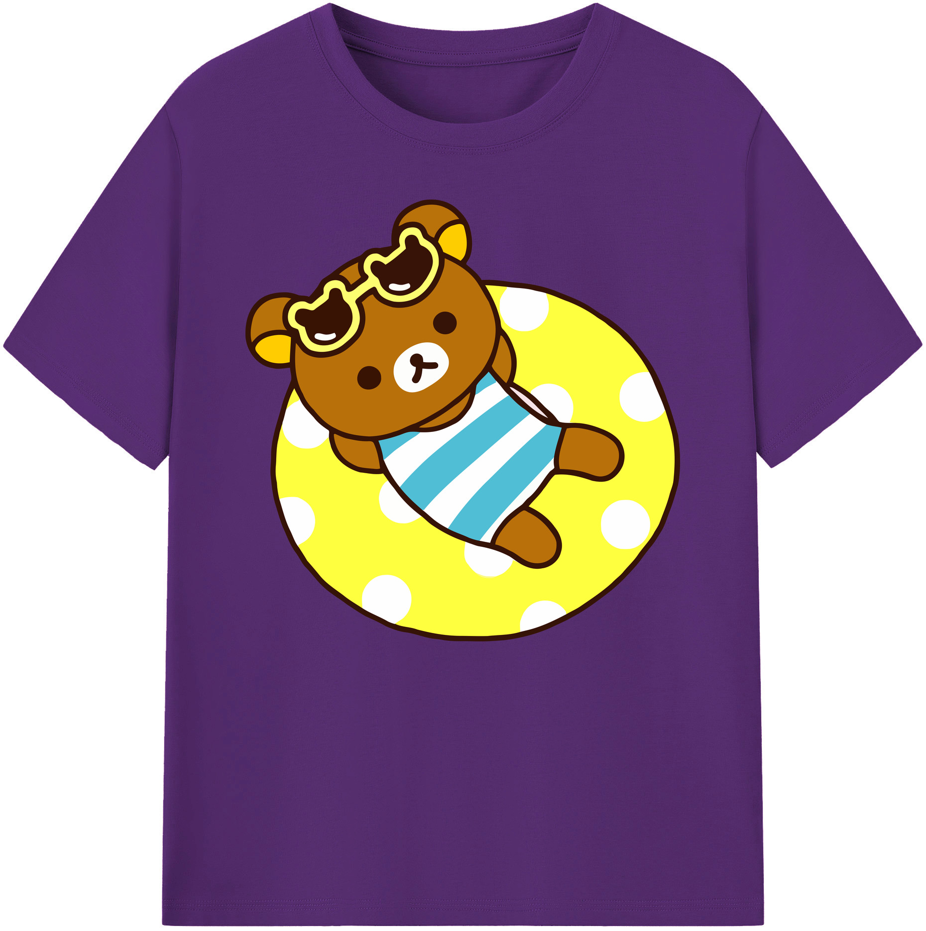 （画像用） リラックマ リラックマ キイロイトリ Rilakkuma Korilakkuma Kiiroitori 綿100％ メンズ半袖Tシャツ｜肌触りやわらか＆通気性