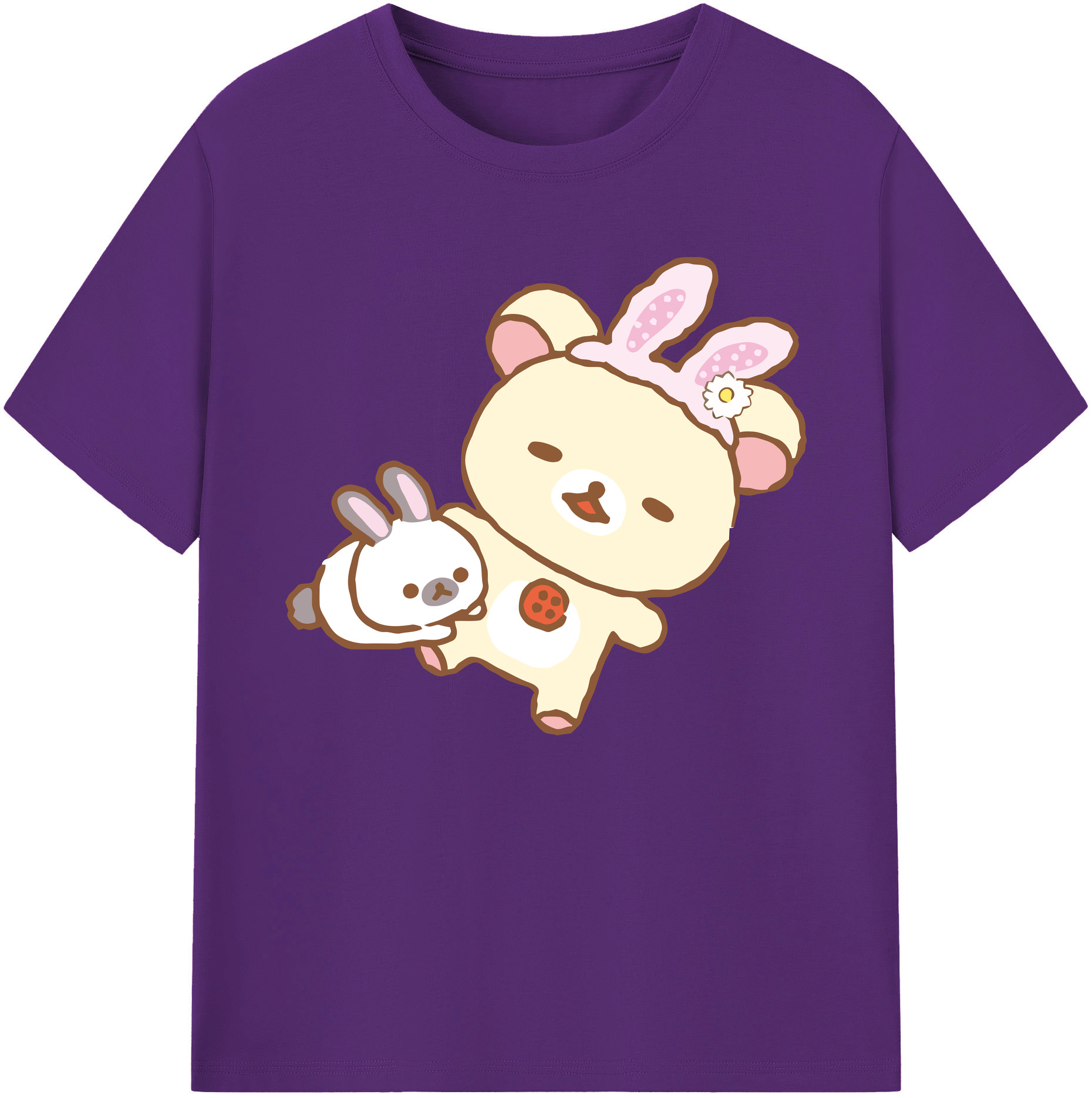 （画像用） リラックマ リラックマ キイロイトリ Rilakkuma Korilakkuma Kiiroitori 綿100％ メンズ半袖Tシャツ｜肌触りやわらか＆通気性