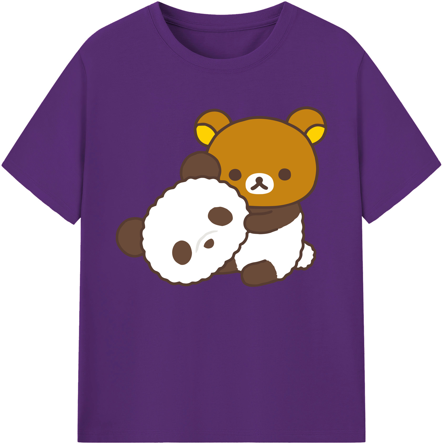 （画像用） リラックマ リラックマ キイロイトリ Rilakkuma Korilakkuma Kiiroitori 綿100％ メンズ半袖Tシャツ｜肌触りやわらか＆通気性